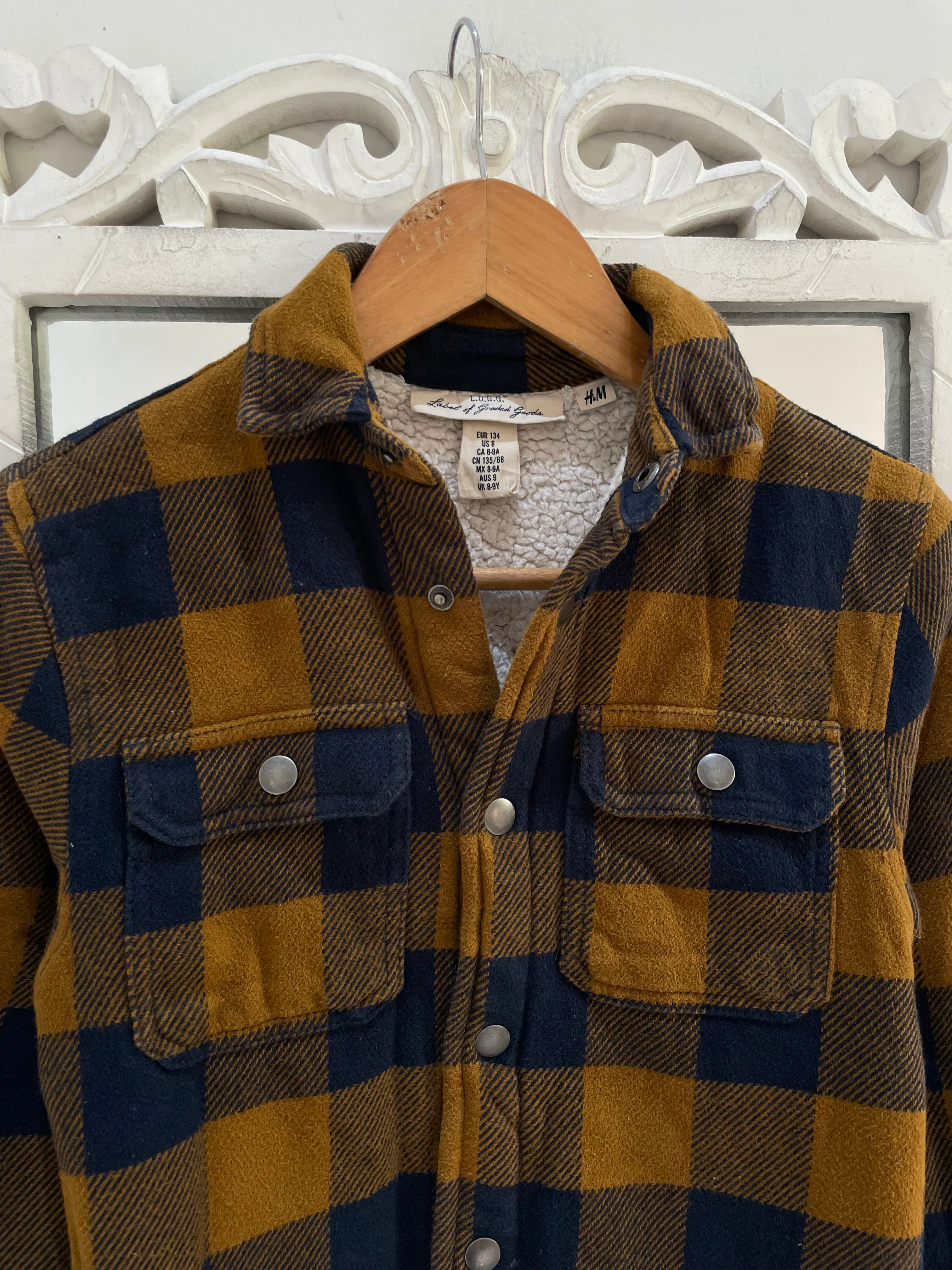 H&M Thick Warm Sherpa Shacket-Chest 30 - Image 2