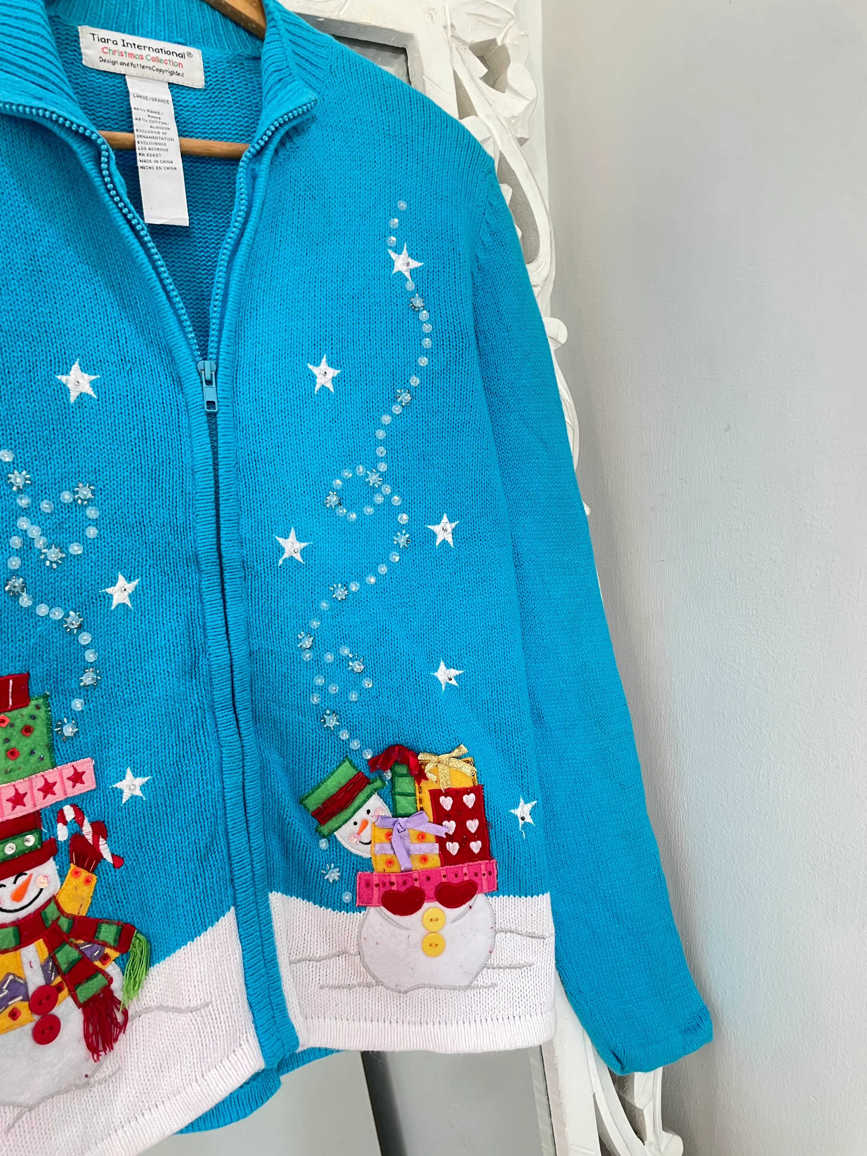 Tiara Embroidered Christmas Sweater-Bust 52 - Image 2