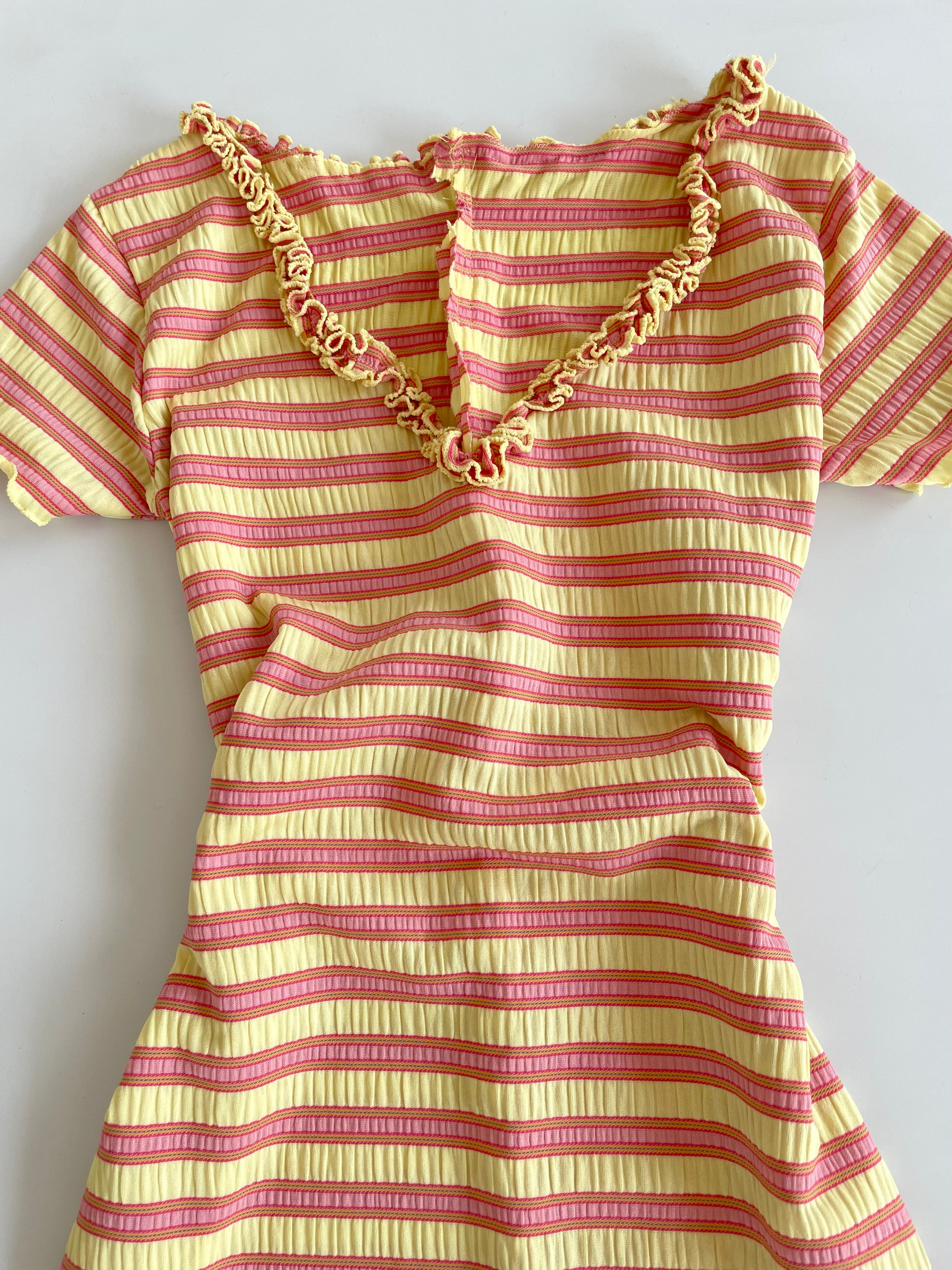 Y2k Striped Dress-30 to 32 - Image 2