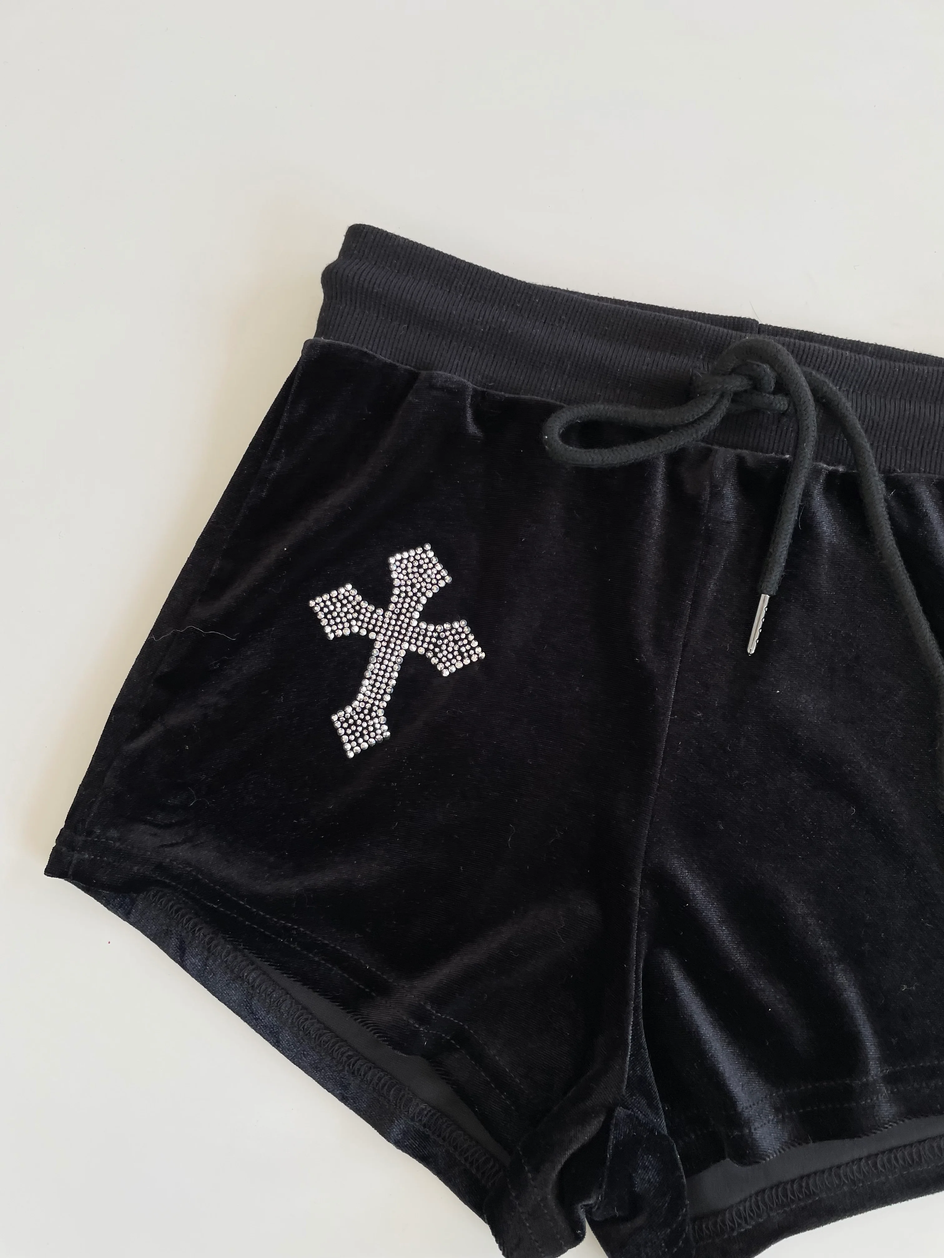 Chenille Rhinestone Shorts-Waist 26 to 28 - Image 3
