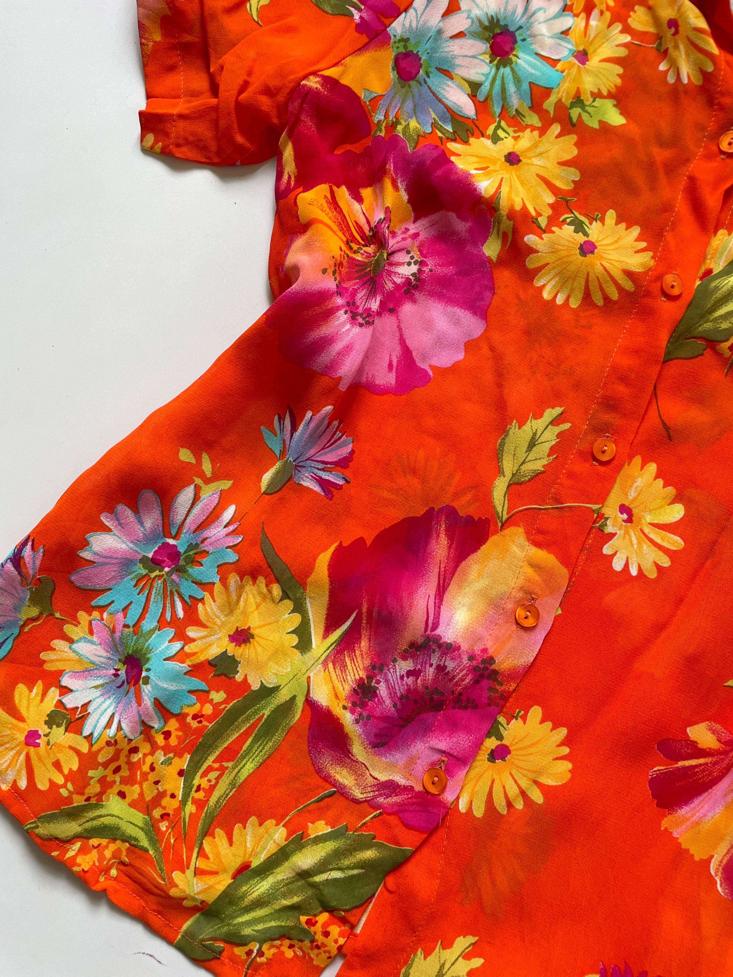 Sheer Floral Shirt-Bust 38 - Image 3