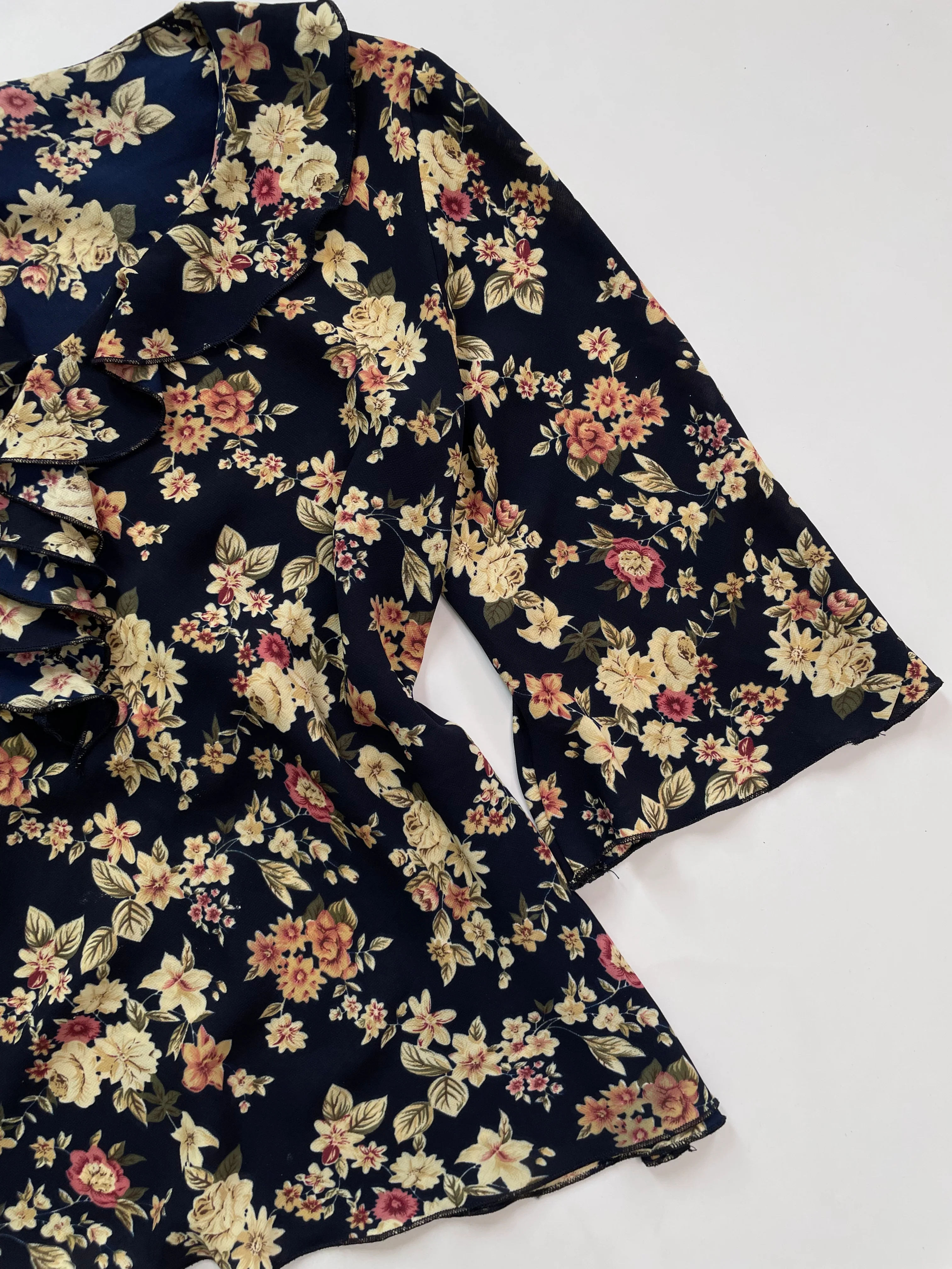 Floral Top with back ties-Bust 42 - Image 3