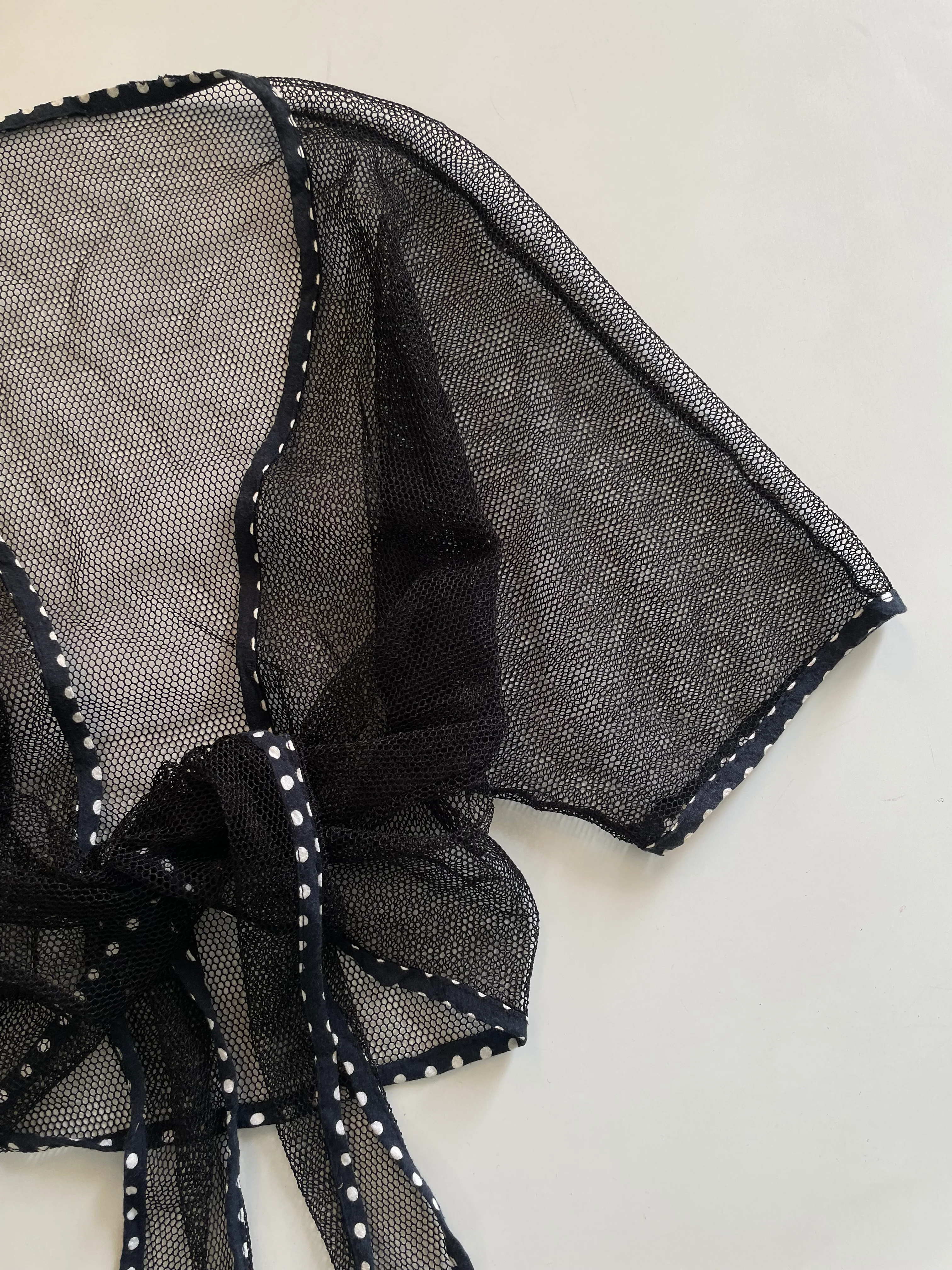 Fishnet Polka Dot Sheer Top-Bust 38 to 40 - Image 2