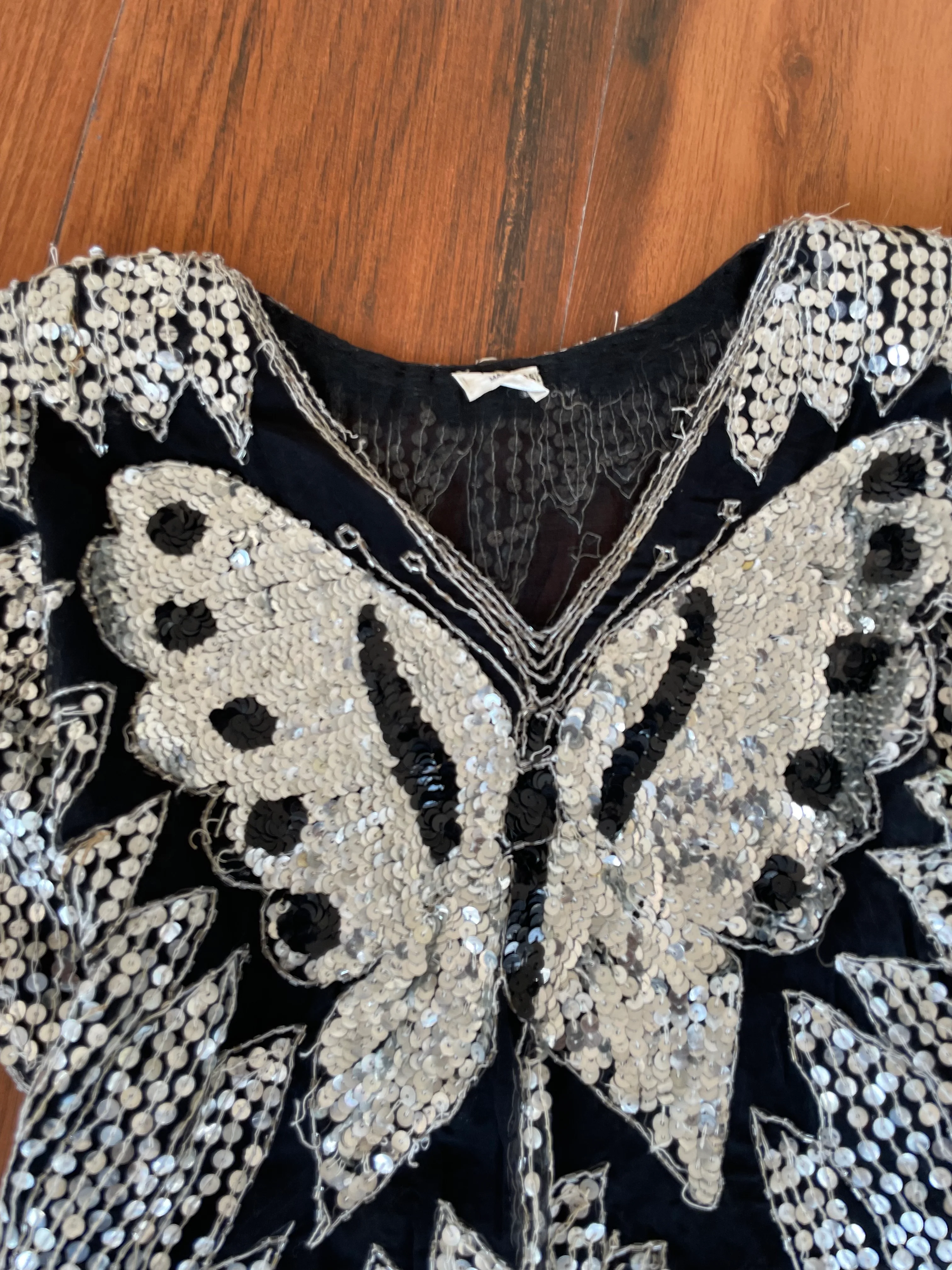 Butterfly Sequin Top-Bust 38 - Image 2