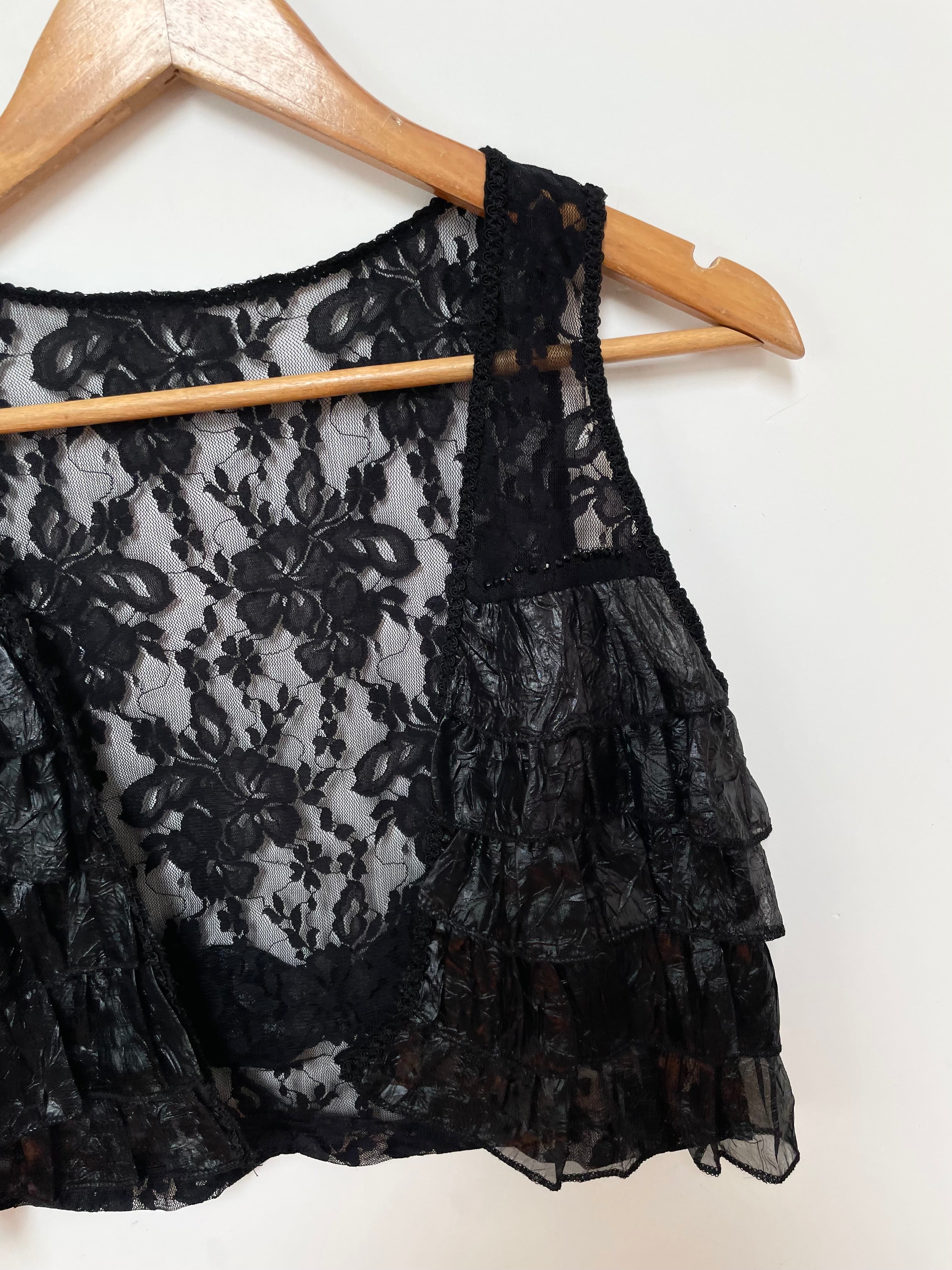 Lace Sheer Ruffle Shrug-Bust 30 to 32 - Image 2
