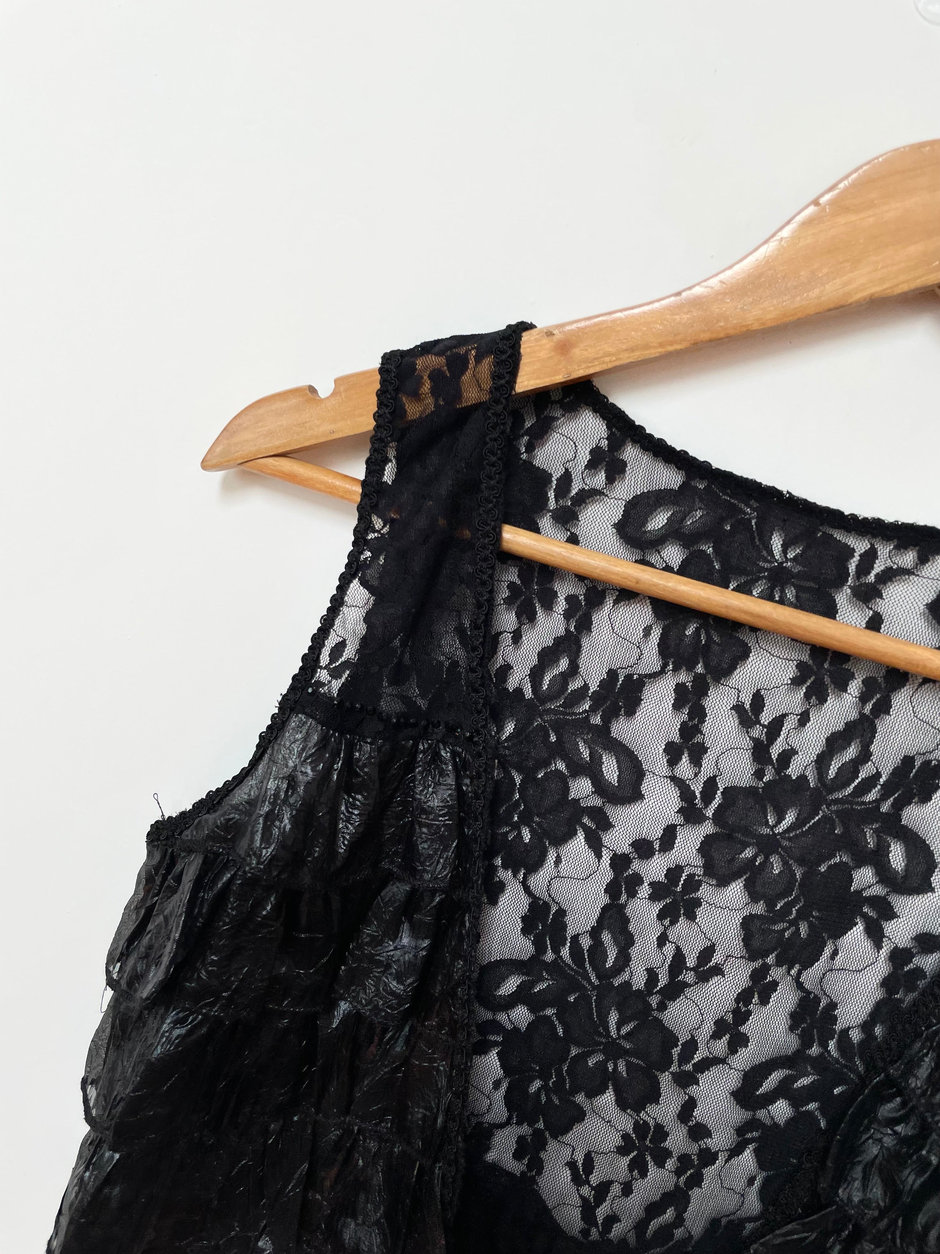 Lace Sheer Ruffle Shrug-Bust 30 to 32 - Image 3