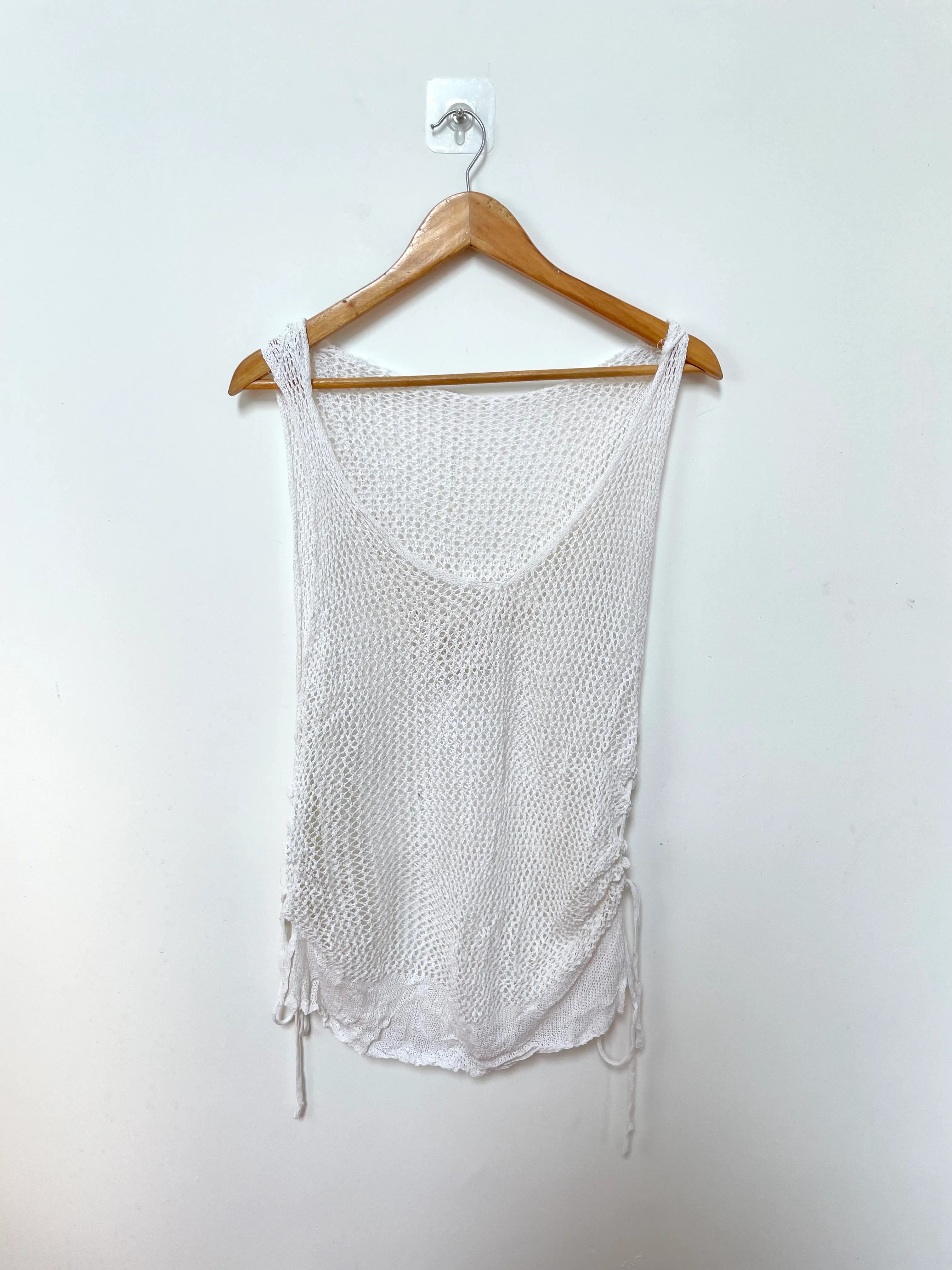 Hooded Sheer Crochet Top-Bust 40 to 44