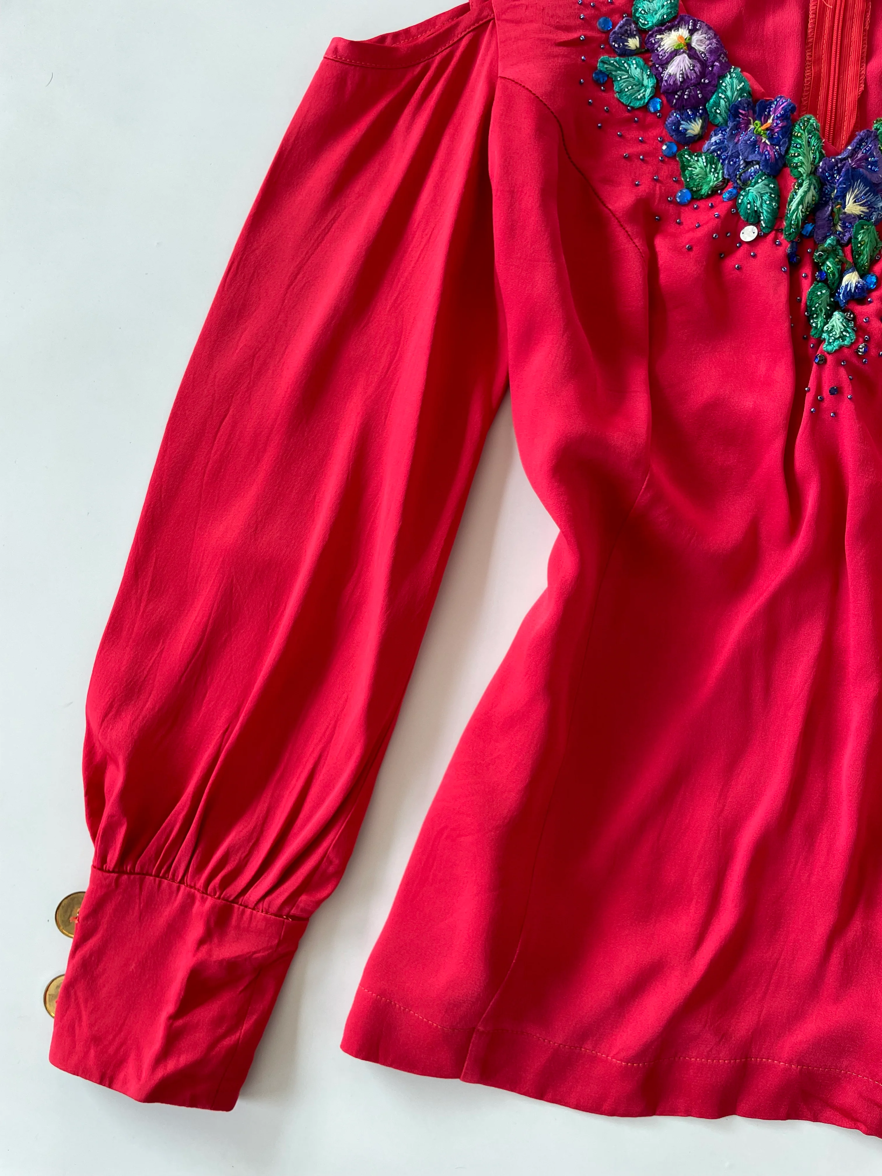 Vintage Embroidered Top-Bust 42 - Image 2