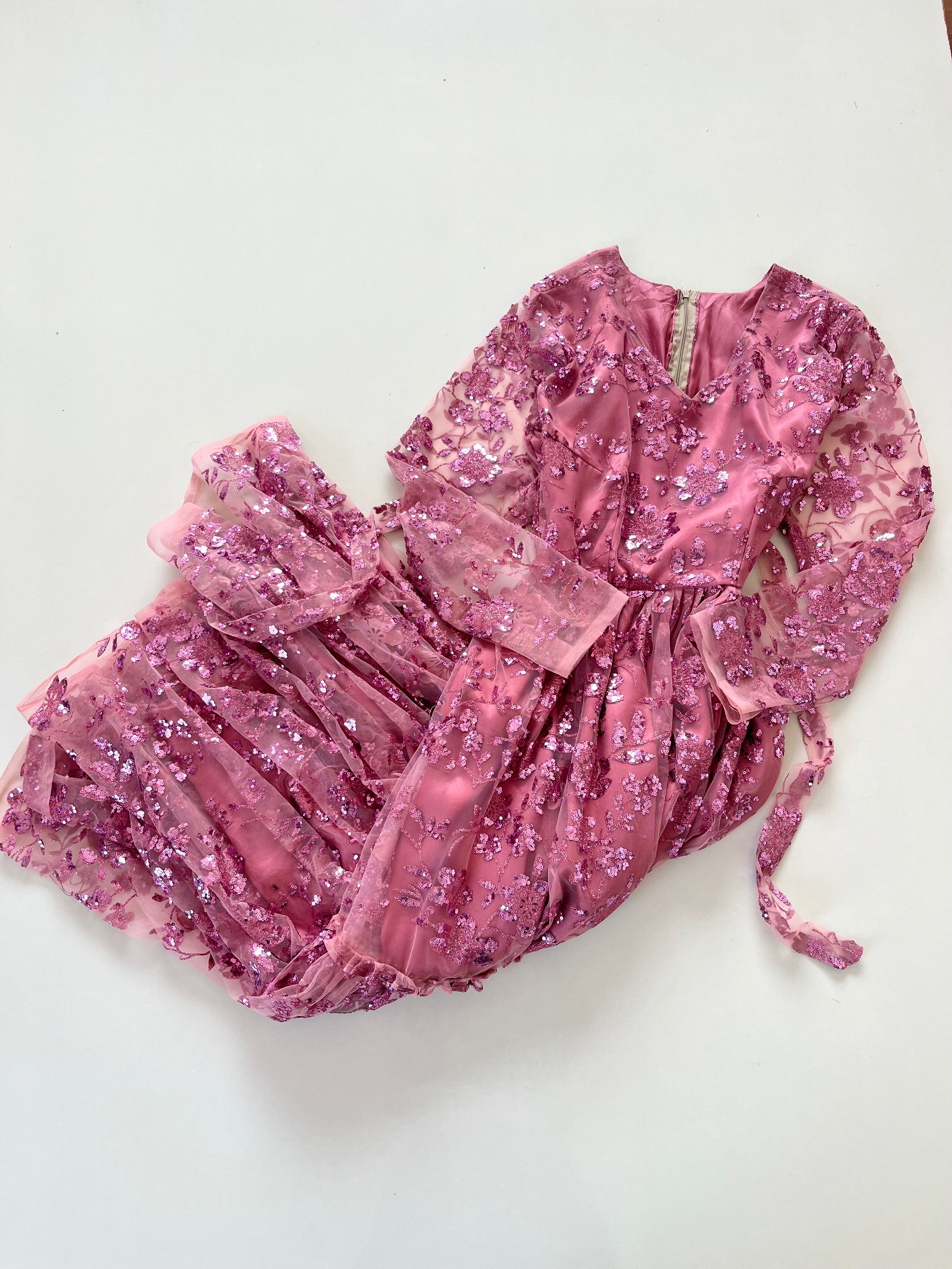 Sequin Vintage Dress-Bust 38