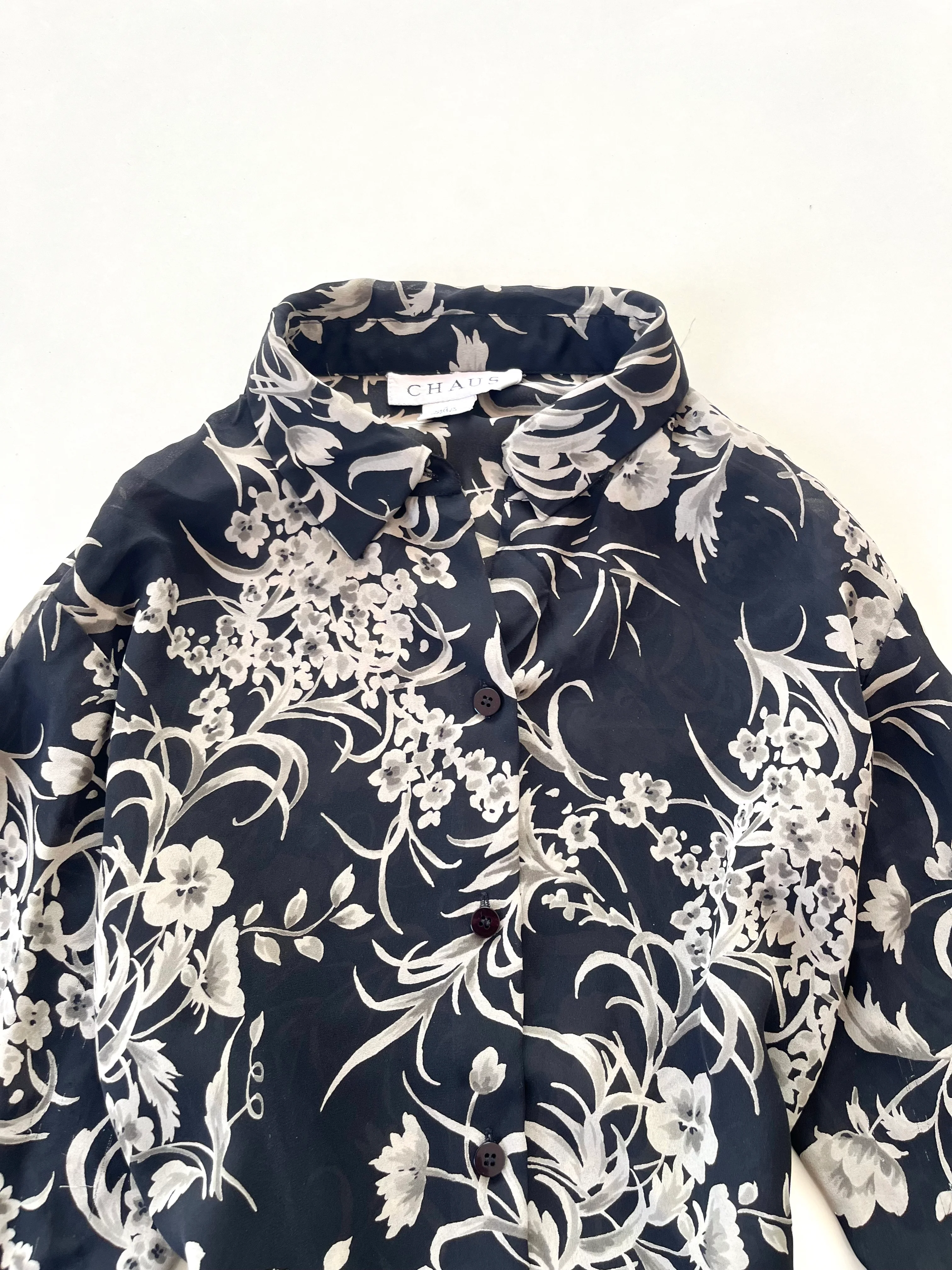 Chaus Vintage Sheer Top-Bust 40 - Image 3
