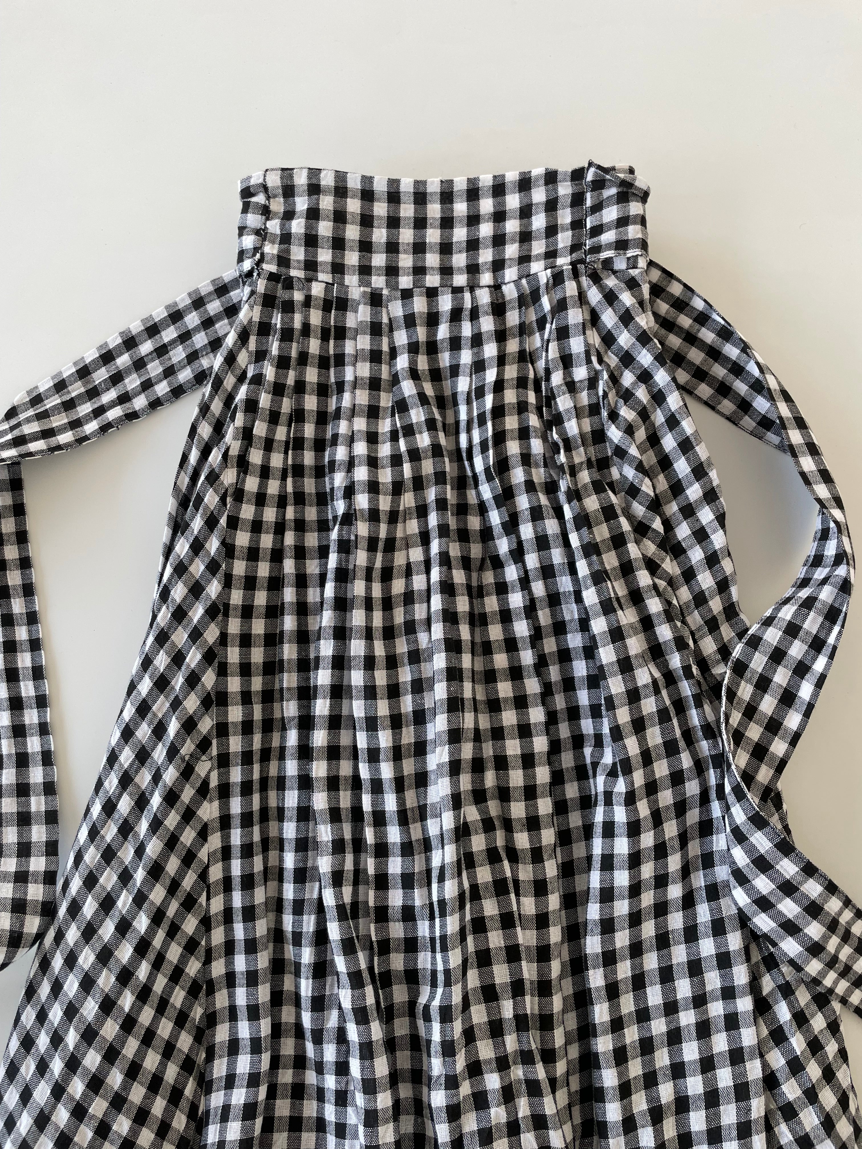 Gingham Cotton Skirt-Waist 24 - Image 2