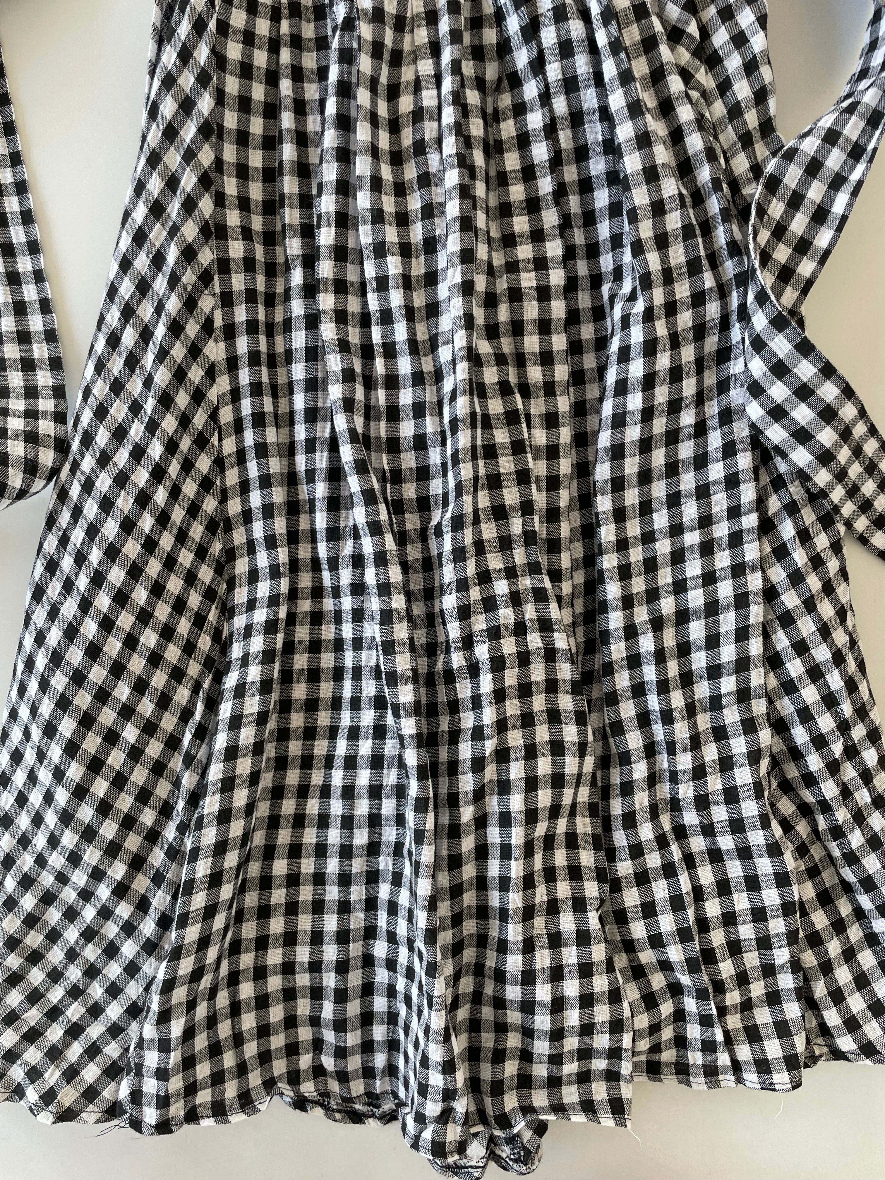 Gingham Cotton Skirt-Waist 24 - Image 3