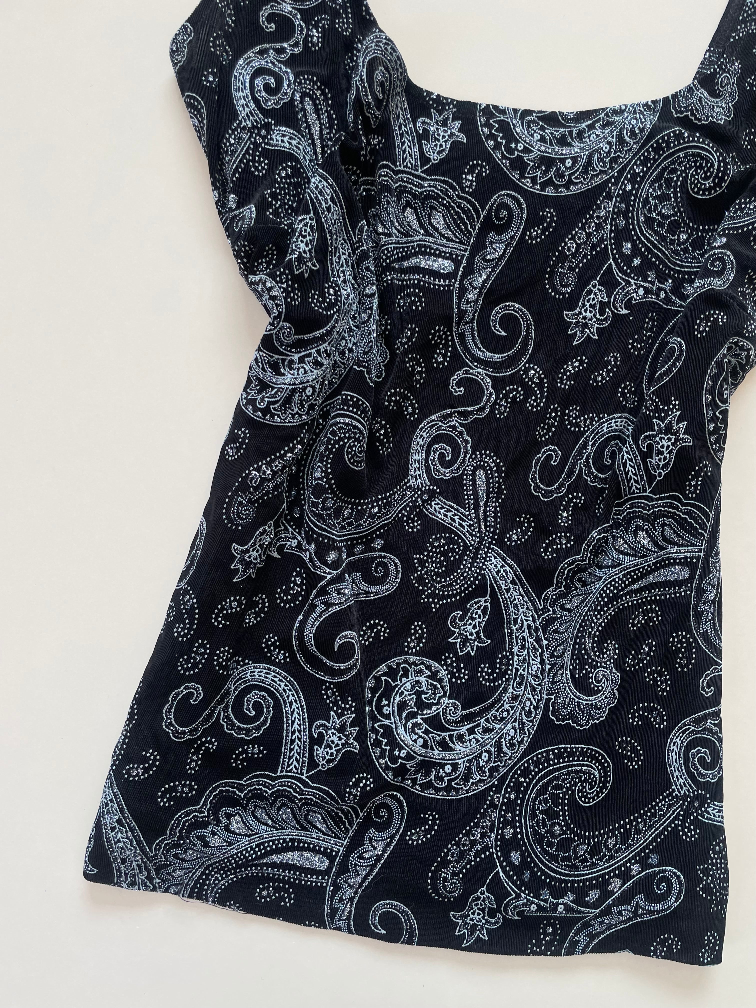 Vintage Paisley Shimmer Top-Bust 46 to 50 - Image 3