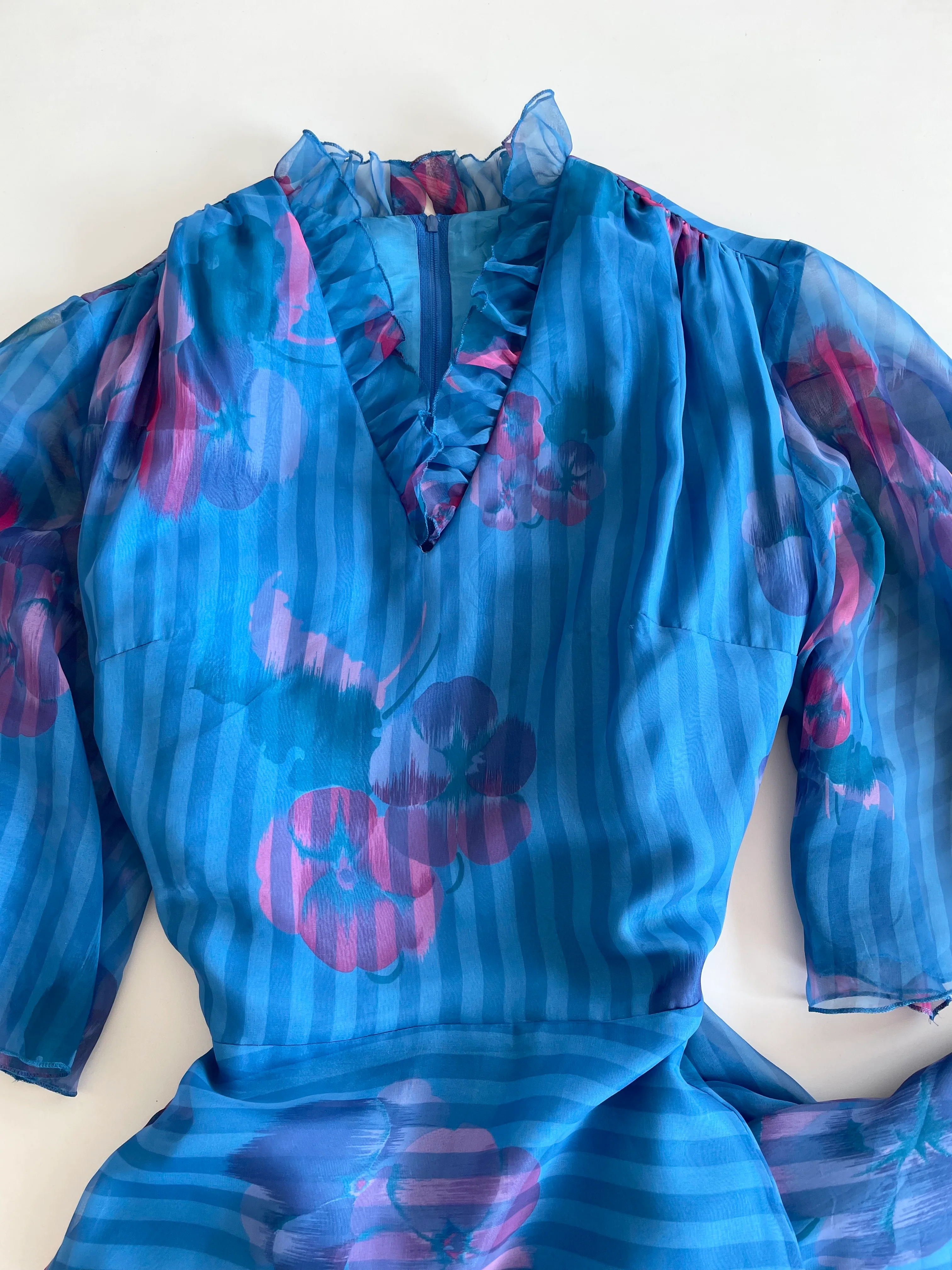 Vintage Ruffle Dress-Bust 40 - Image 3