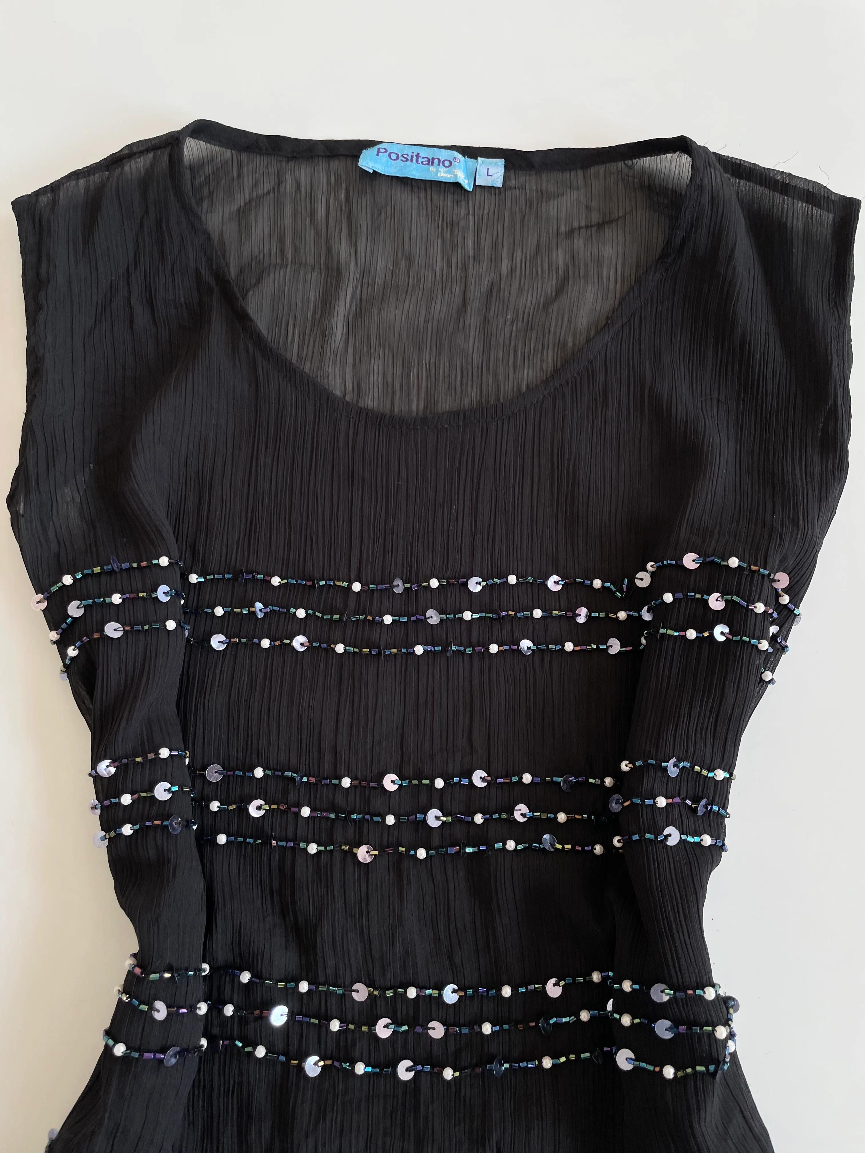 Positano Sheer Embroidered Top-Bust 42 - Image 2