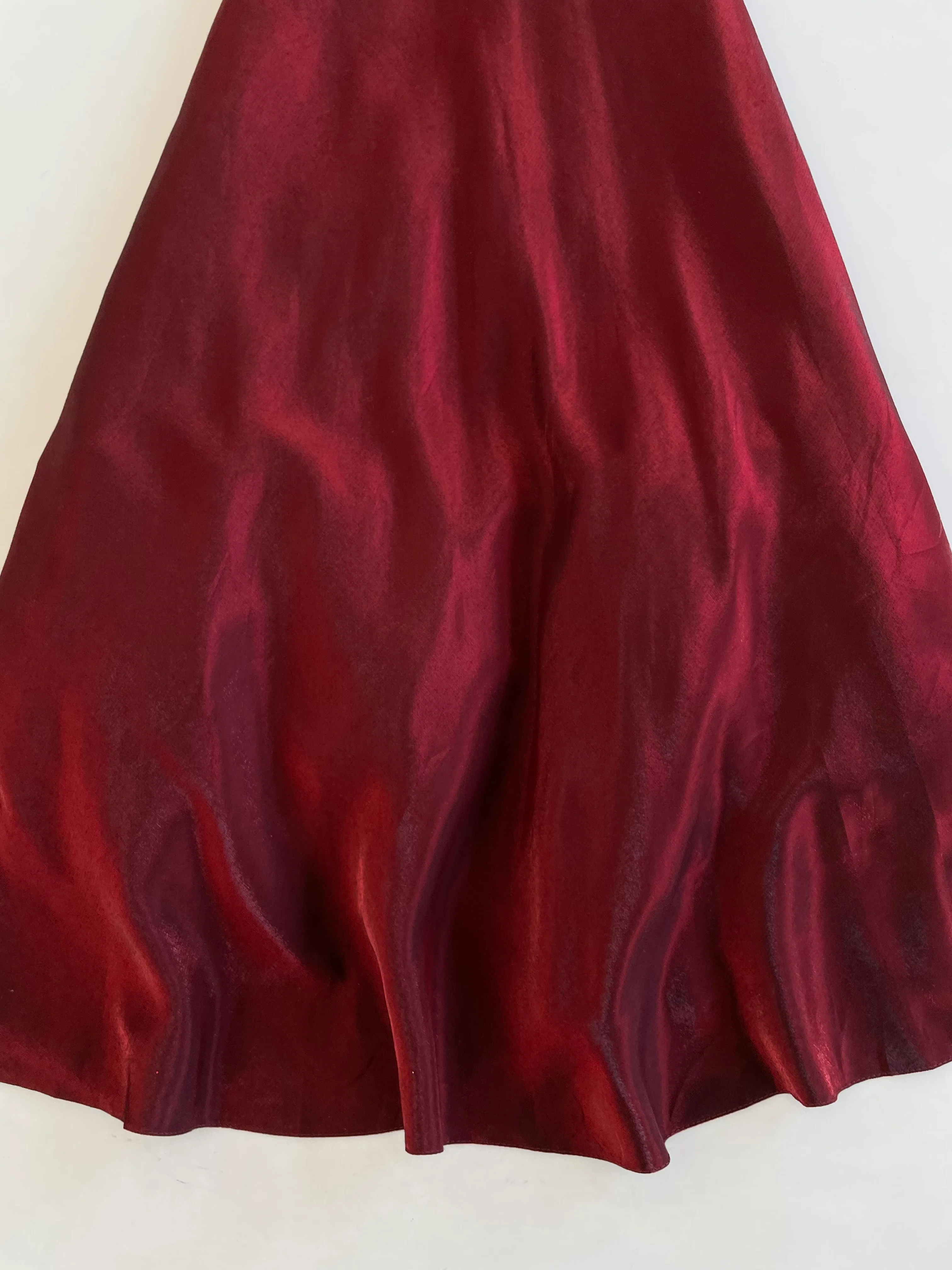 Organza Maroon Skirt-Waist 26 - Image 3