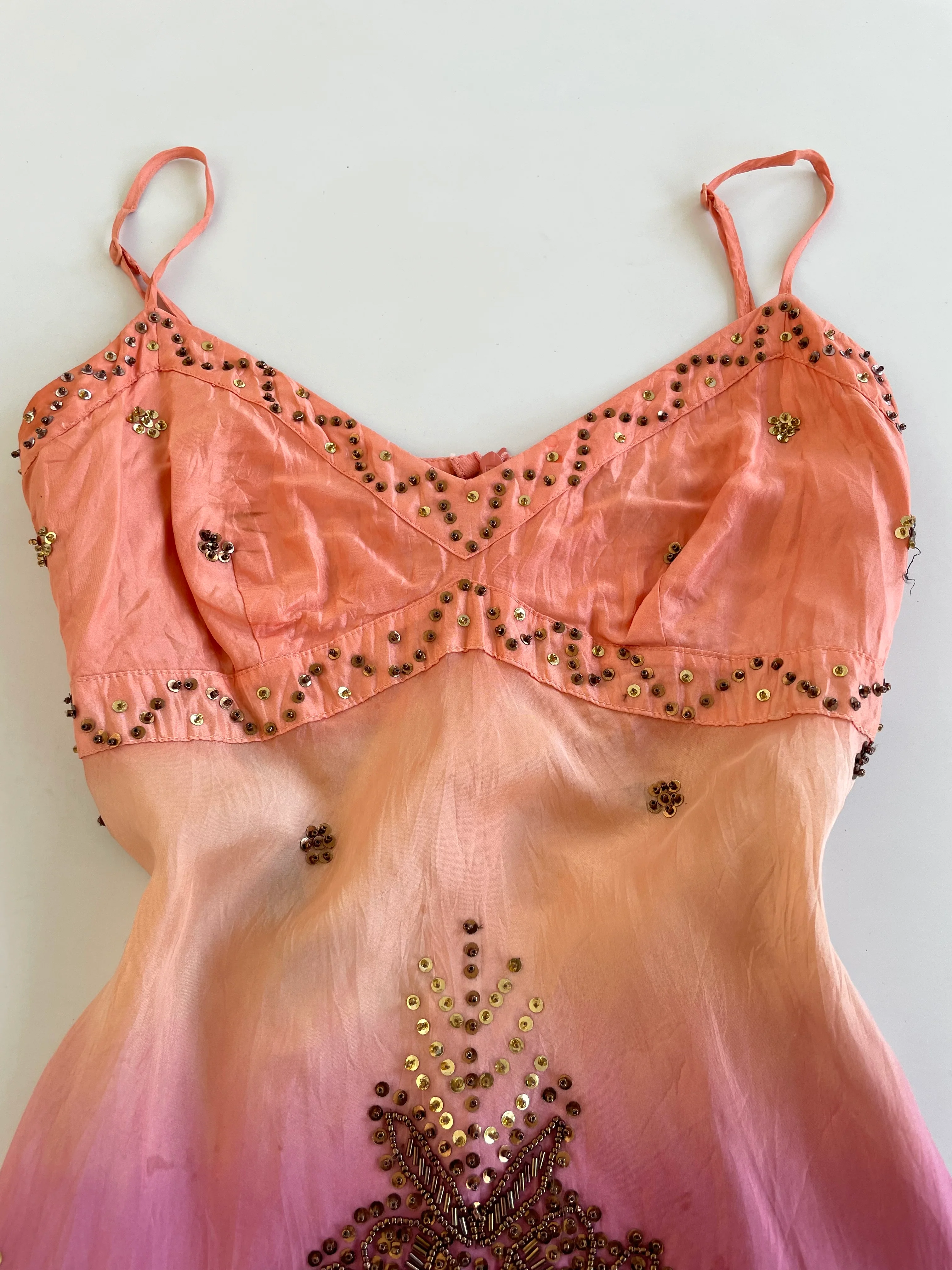 Warehouse 100% Pure Silk Embroidered Top-Bust 30 - Image 2