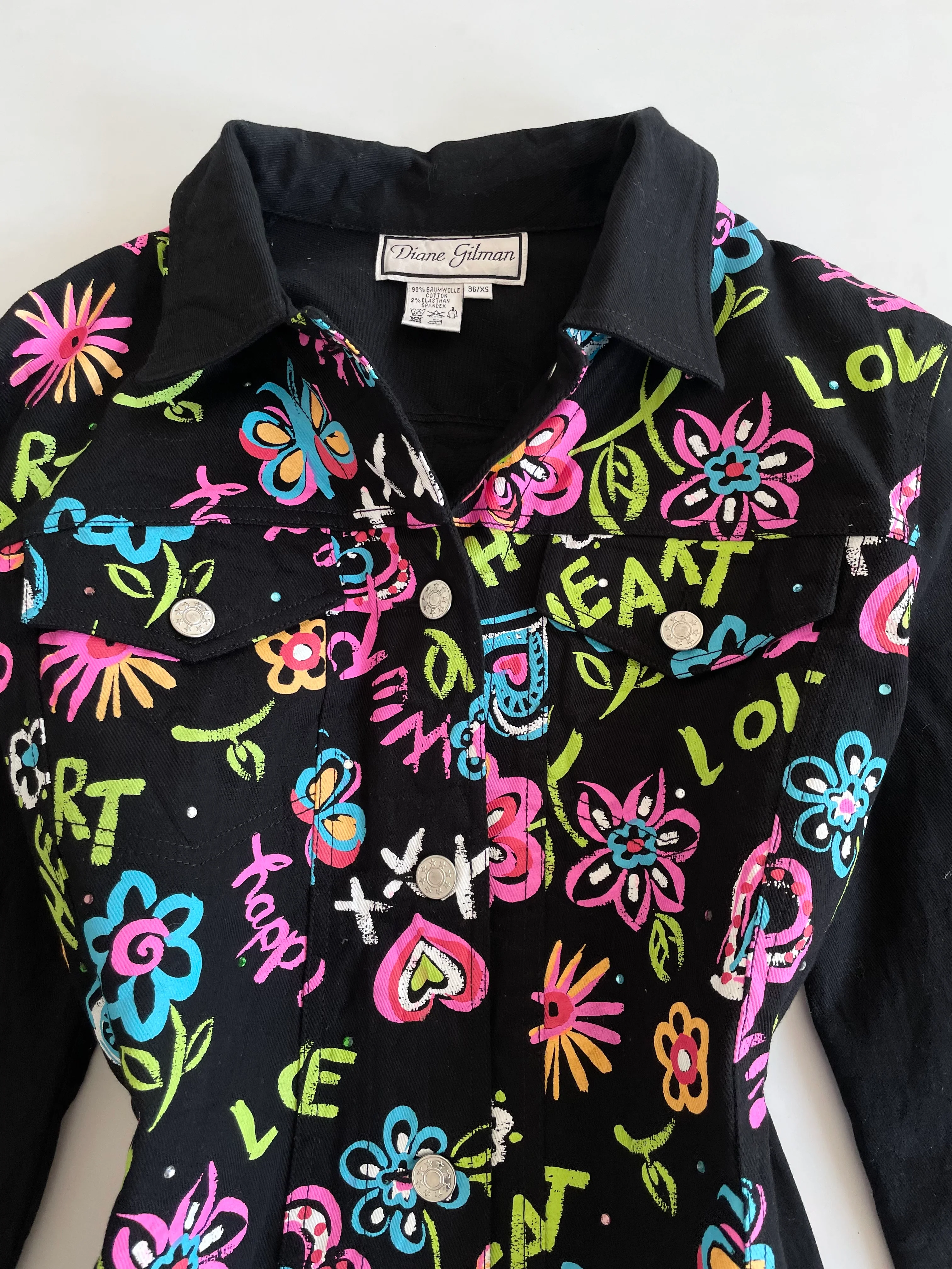 Diane Gilman Denim Jacket-Bust 40 - Image 3