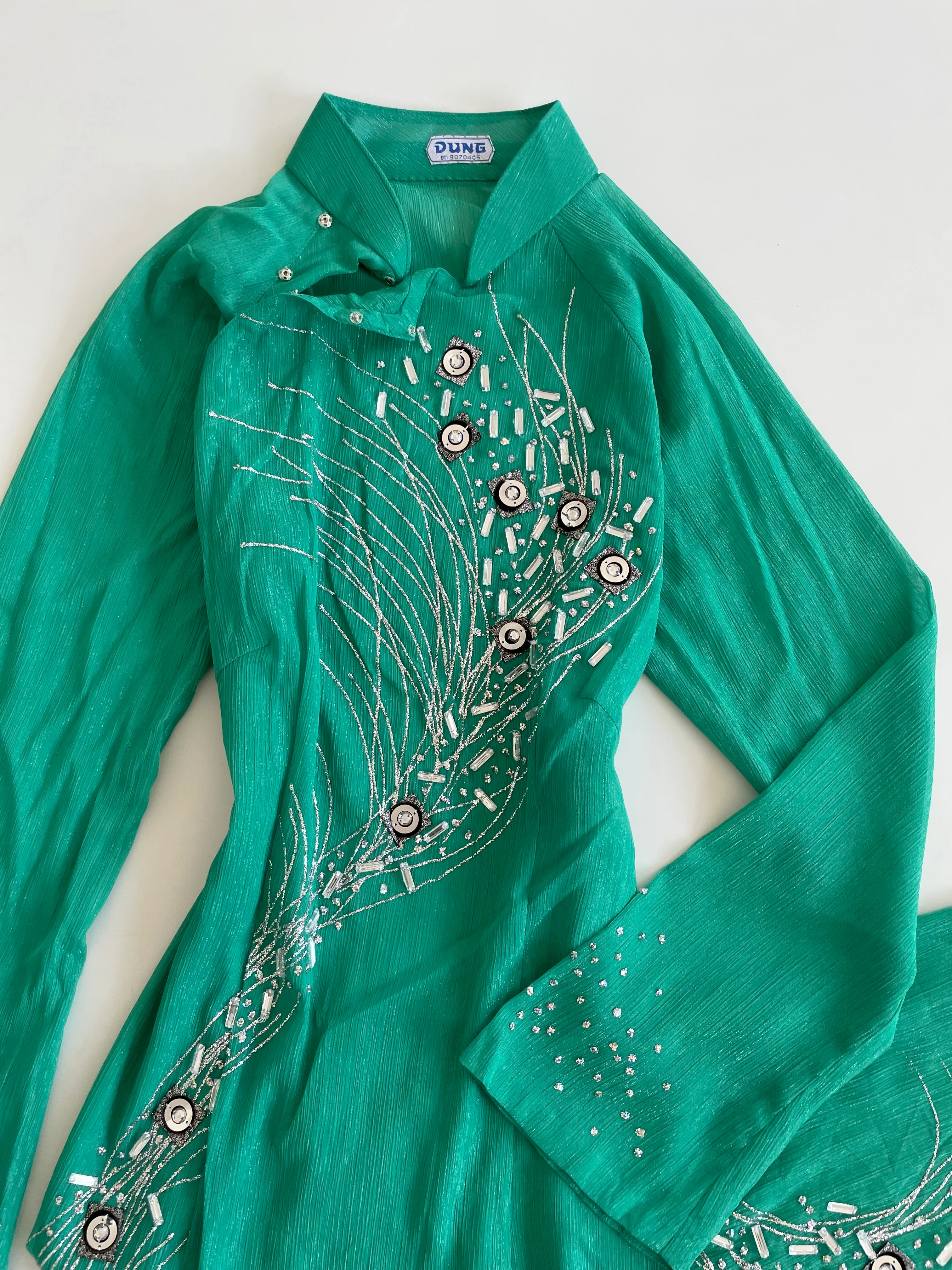 Embroidered Sheer Vintage Dress/Kurta-Bust 38 - Image 2