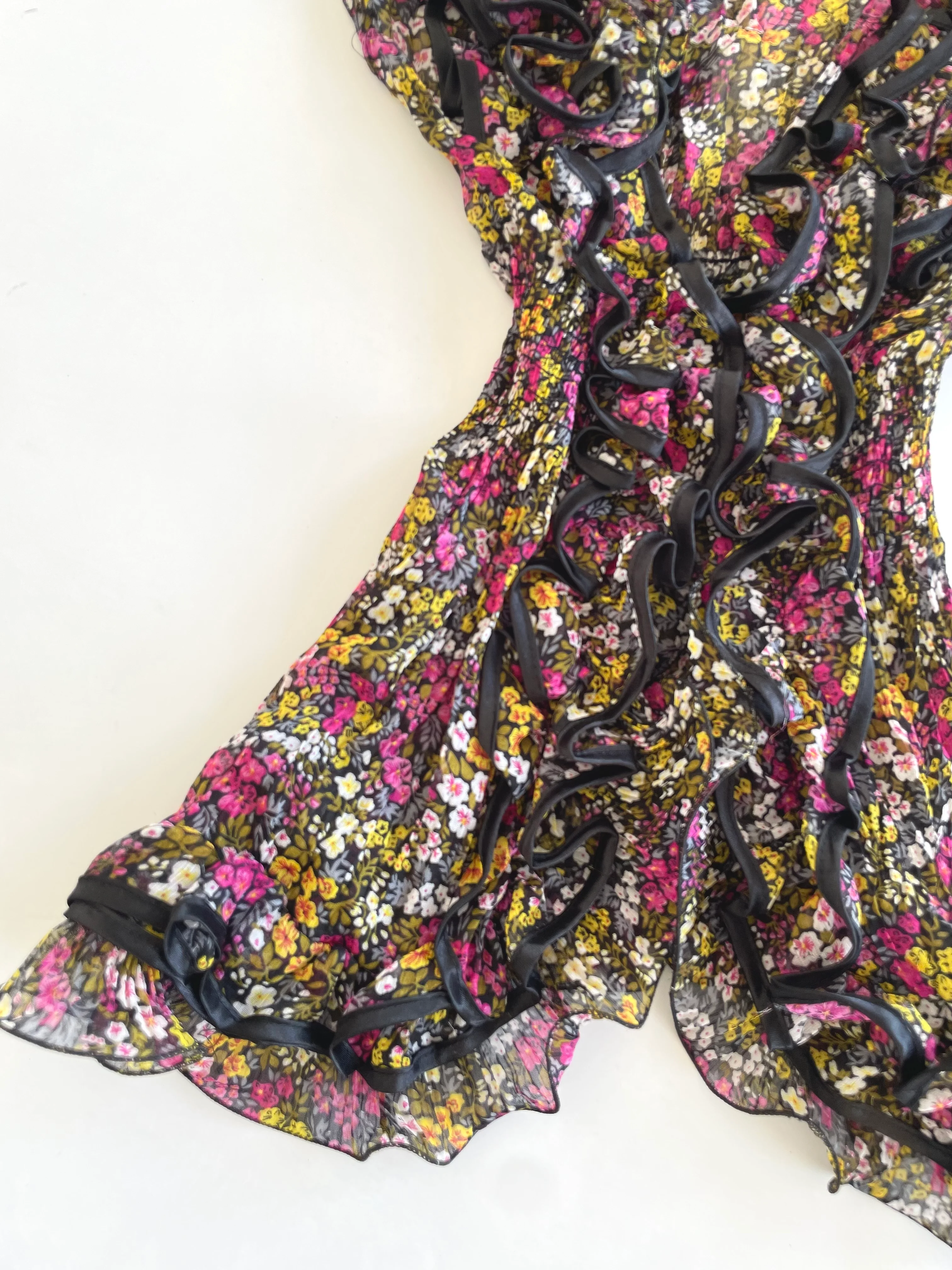 Ruffle Vintage Sheer Top-Bust 36 to 40 - Image 3