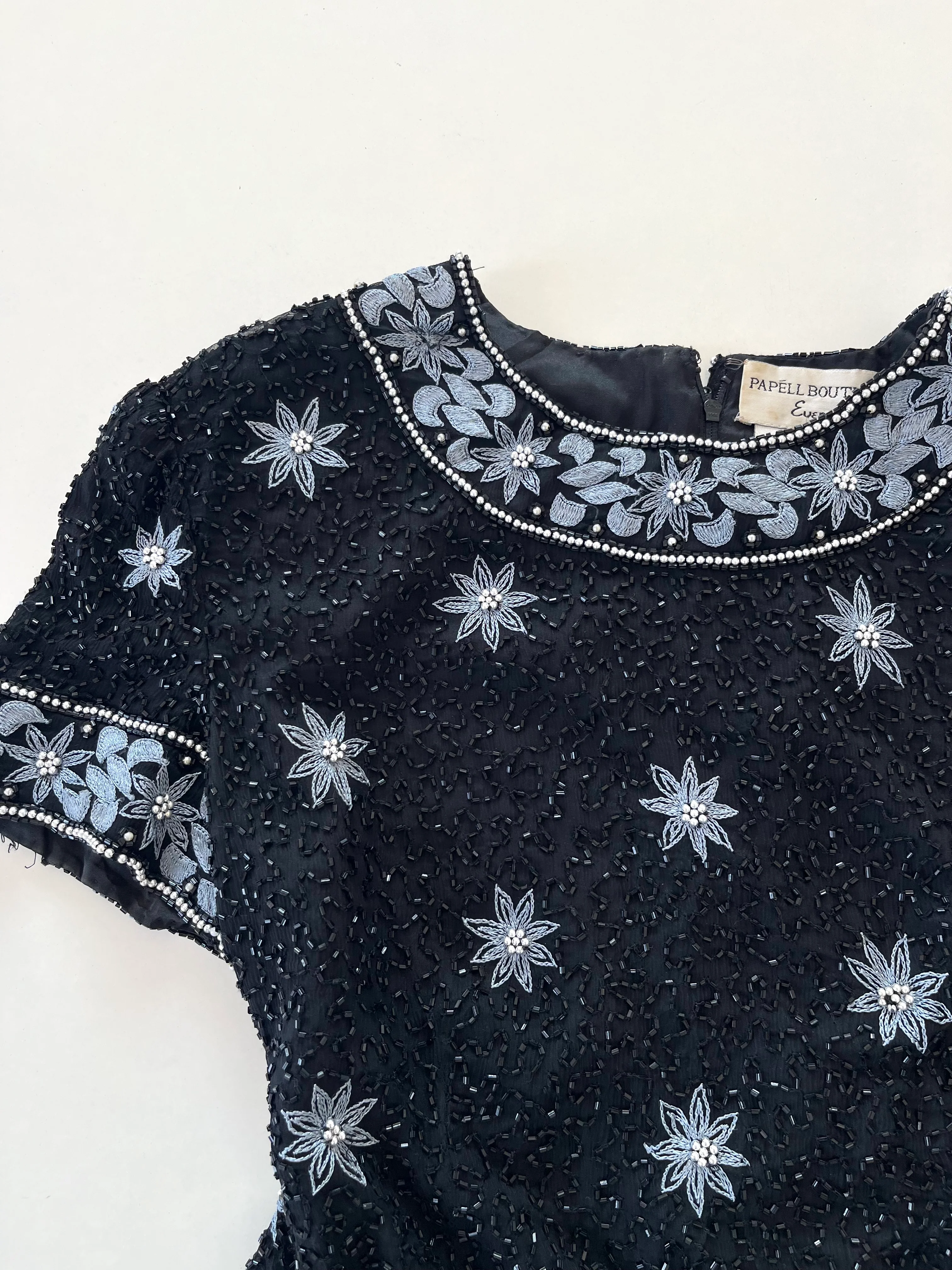 Papēll Boutique 100% Silk Hand Embroidered Top-Bust 34 - Image 2