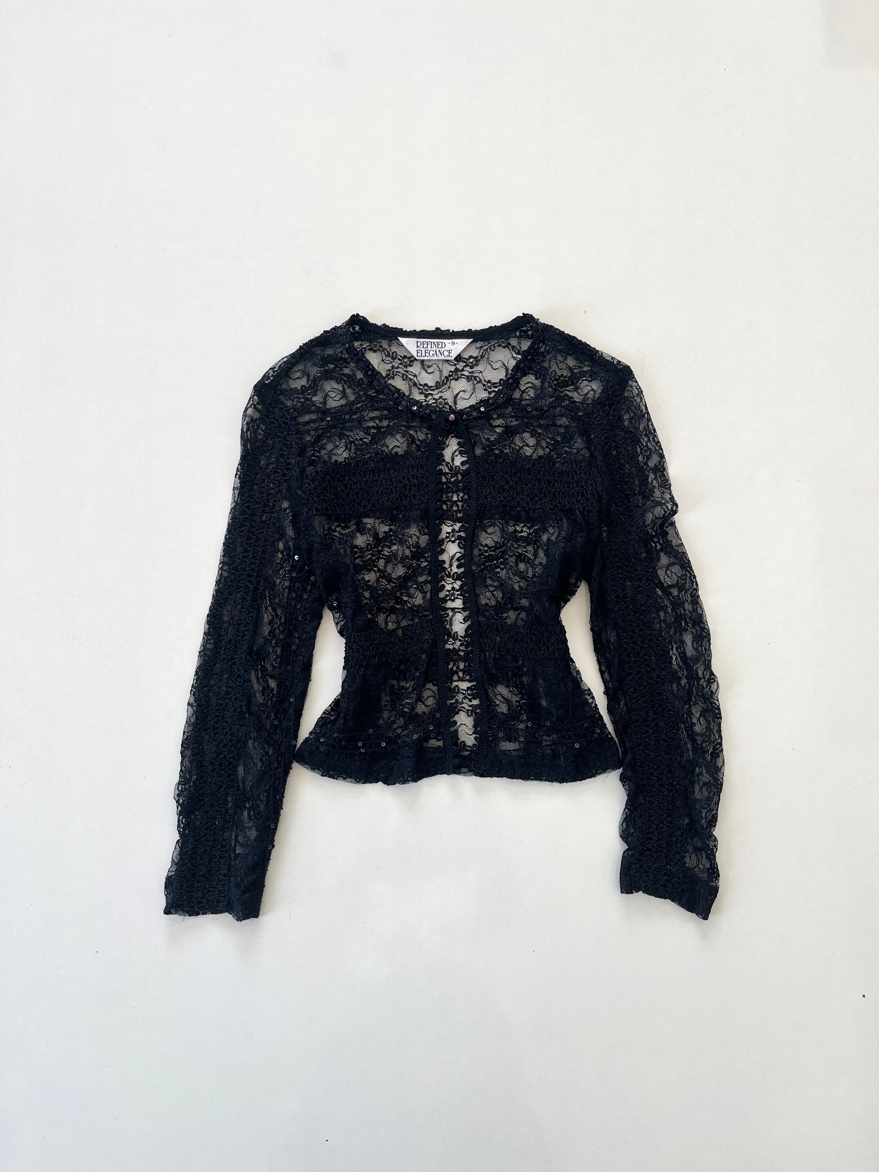 Refined Elegance Lace Top-Bust 32 to 34