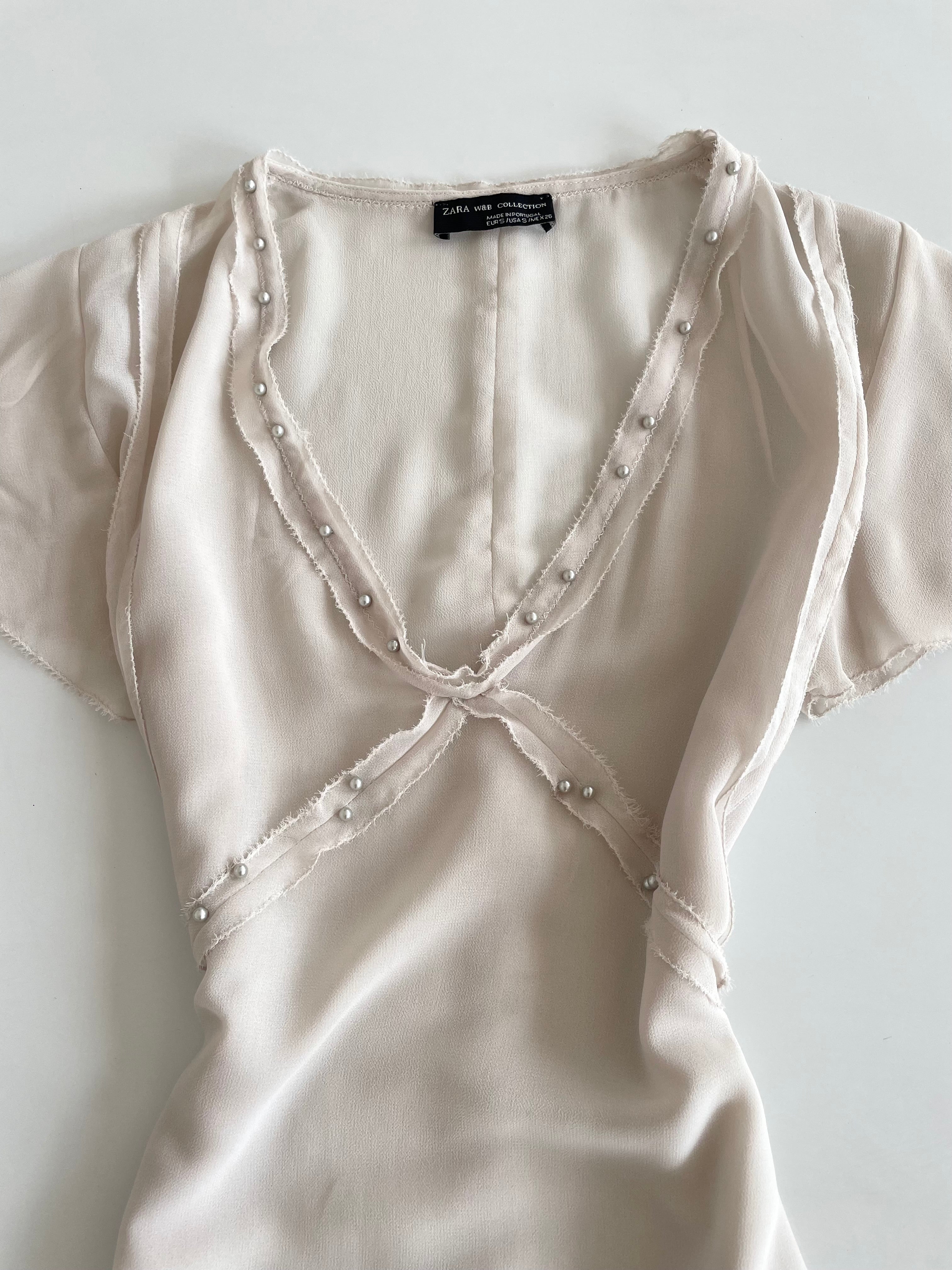Zara Sheer Top-Bust 34 - Image 2
