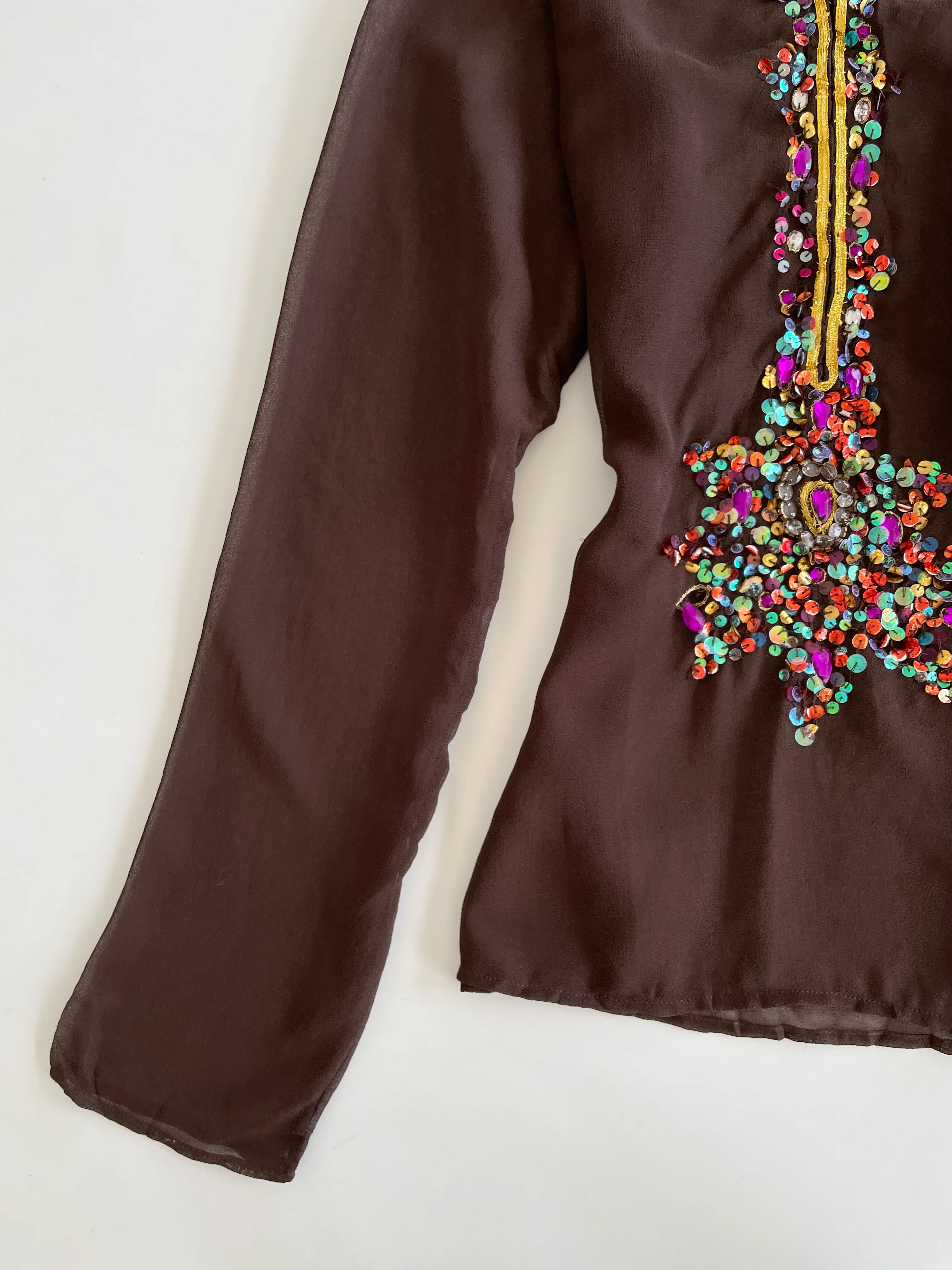 ETC Embroidered Sheer Top-Bust 34 - Image 3