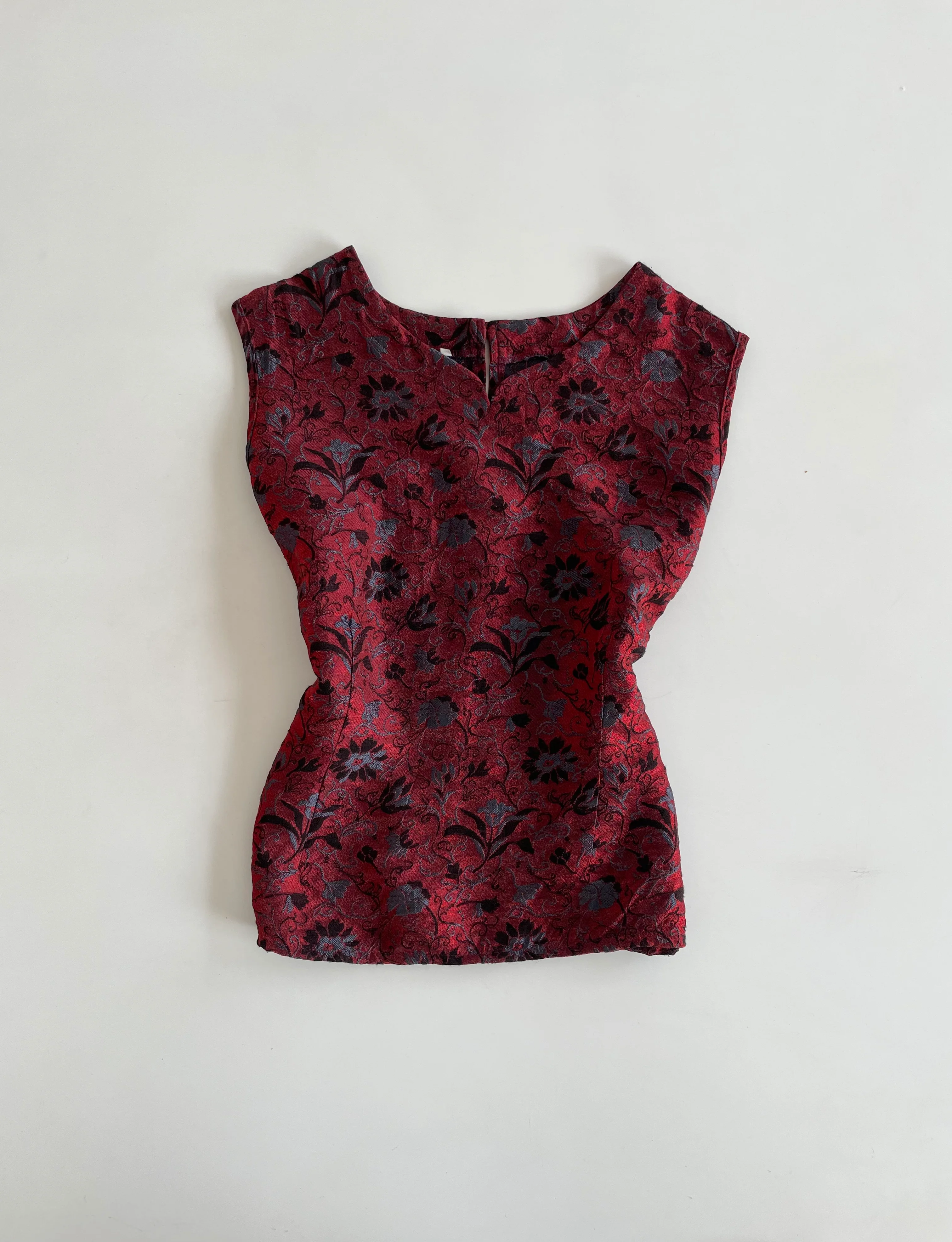 Jacquard Satin Vintage Top-Bust 40