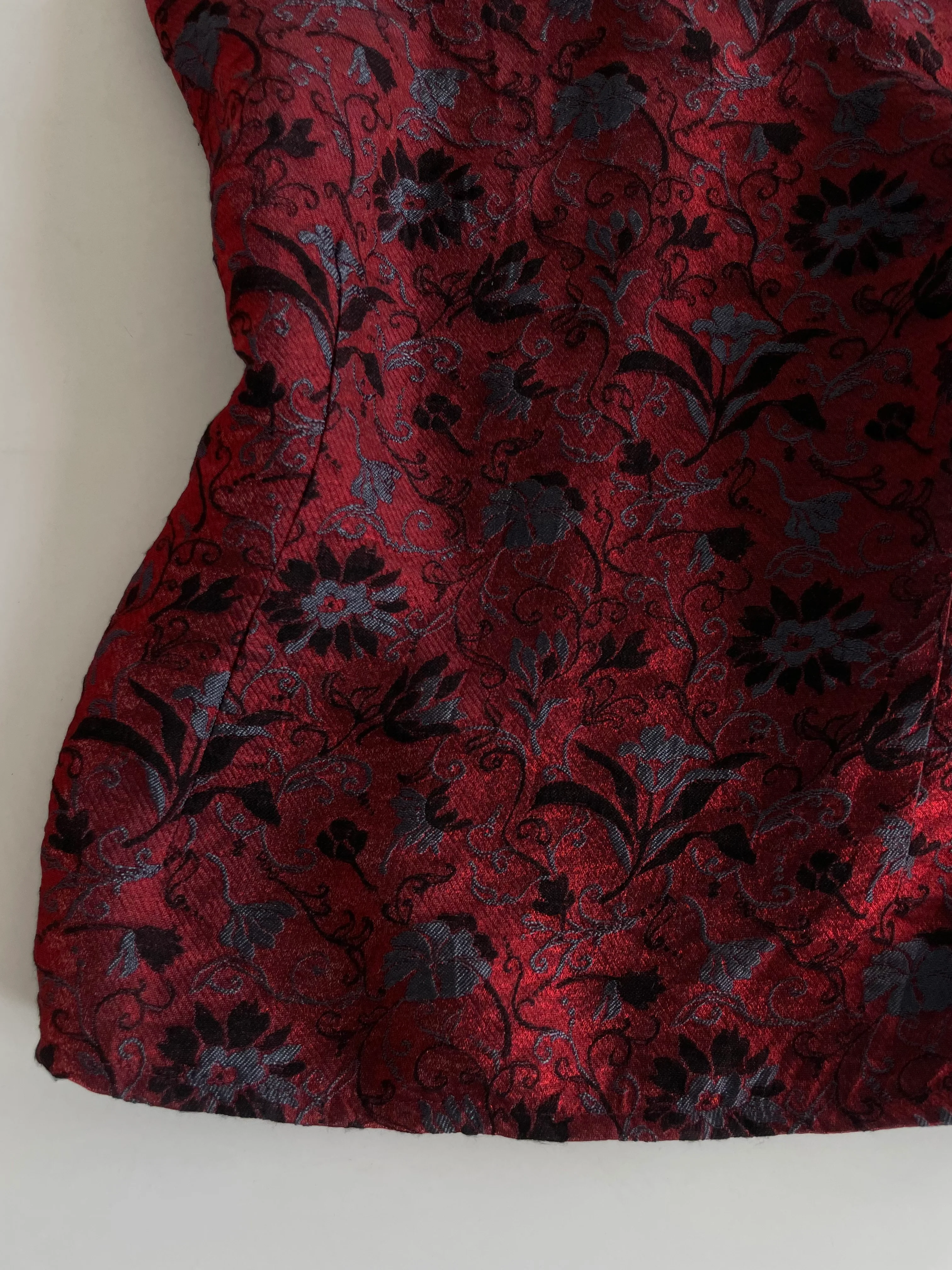 Jacquard Satin Vintage Top-Bust 40 - Image 3