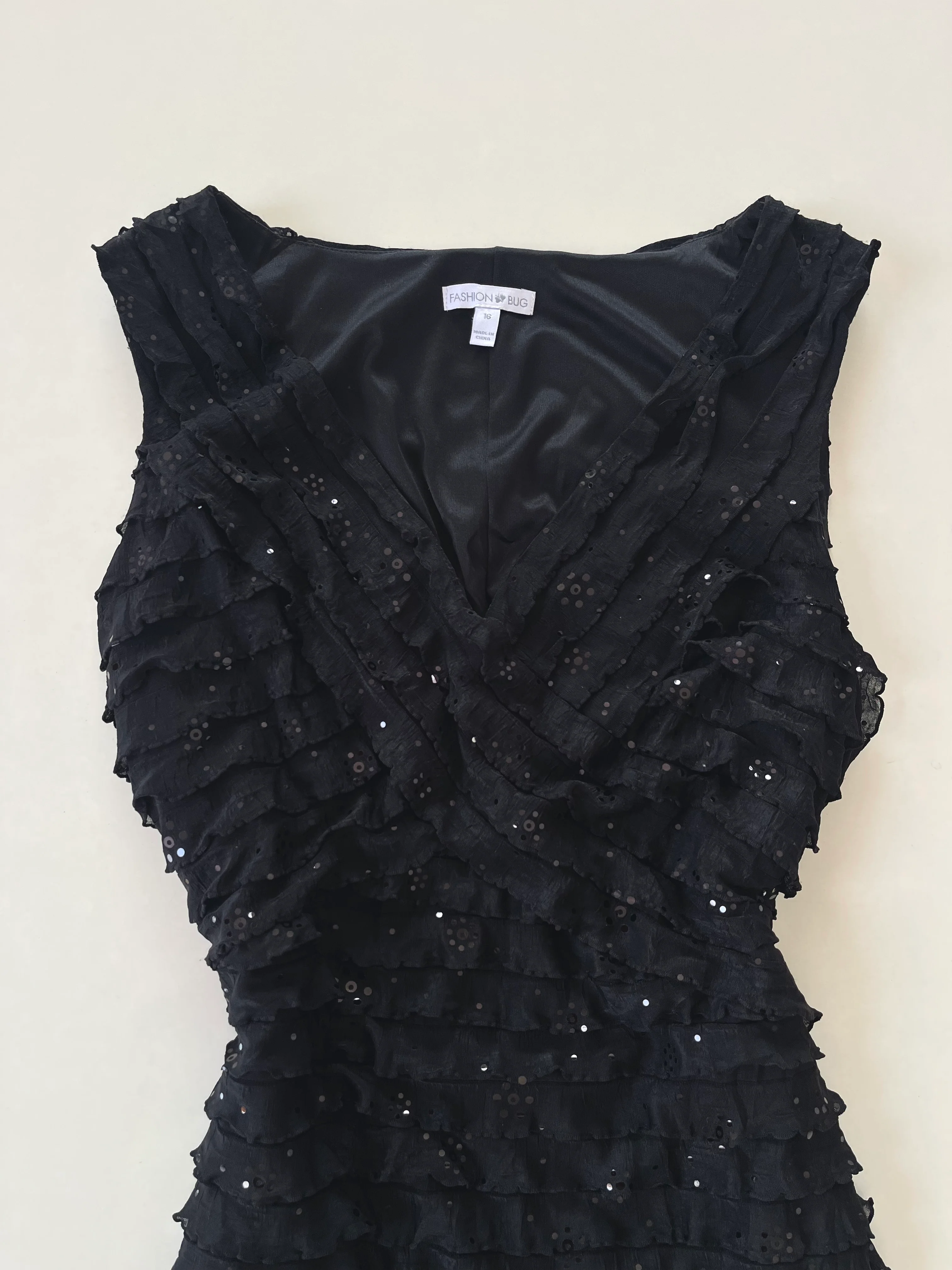 Fashion Bug Sequin Ruffle Dress-Bust 38 to 40 - Image 2