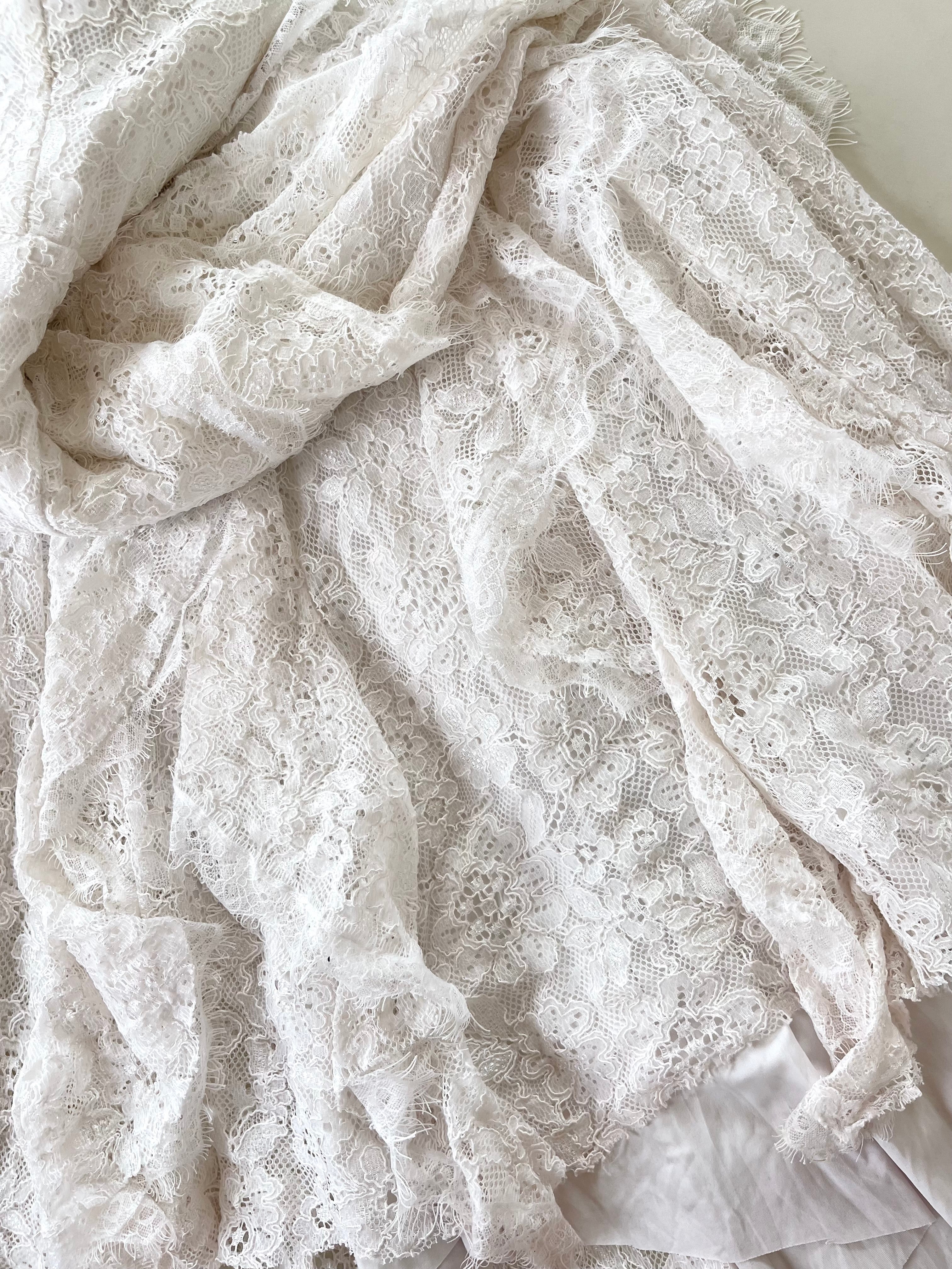 Hand Embroidered Dreamy White Dress-Bust 34 - Image 3