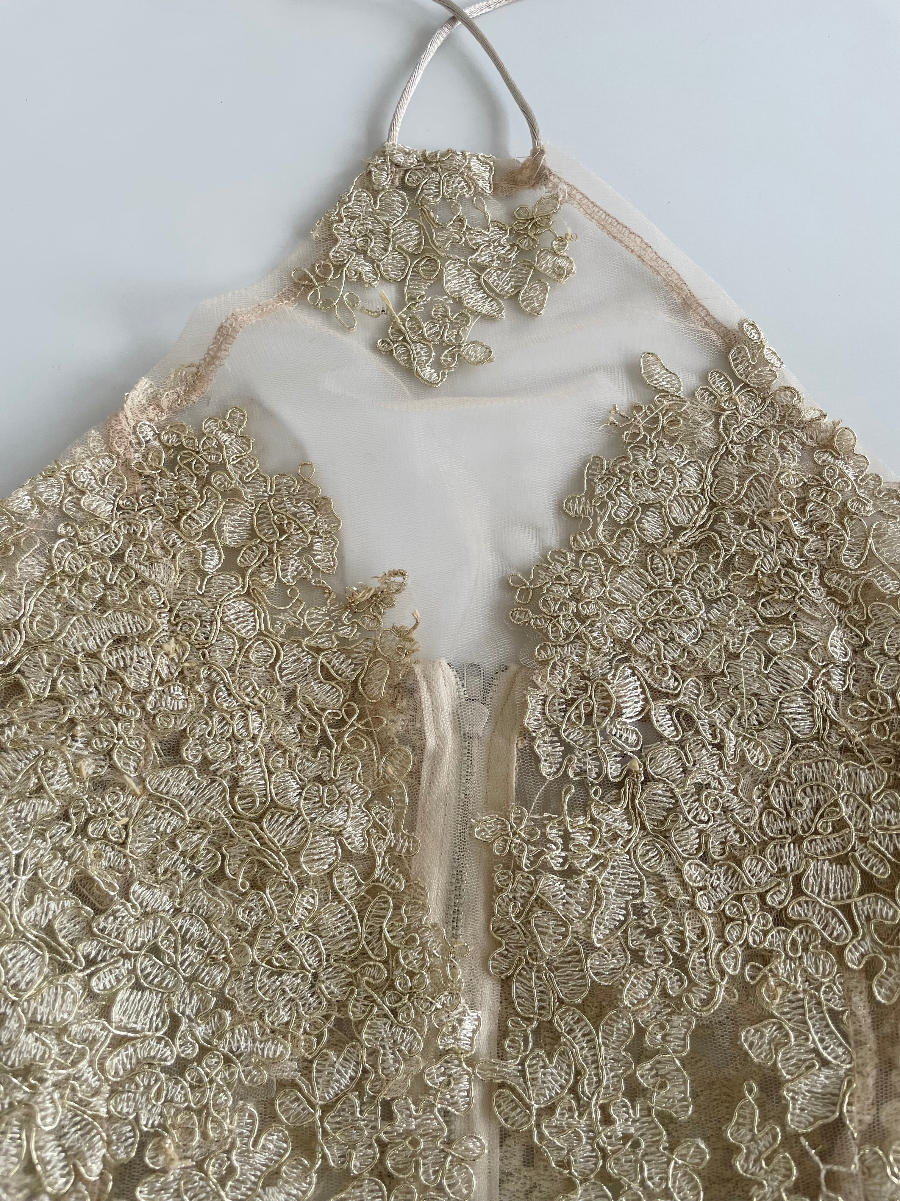 Luxe Vintage Embroidered Top-Bust 26 - Image 2