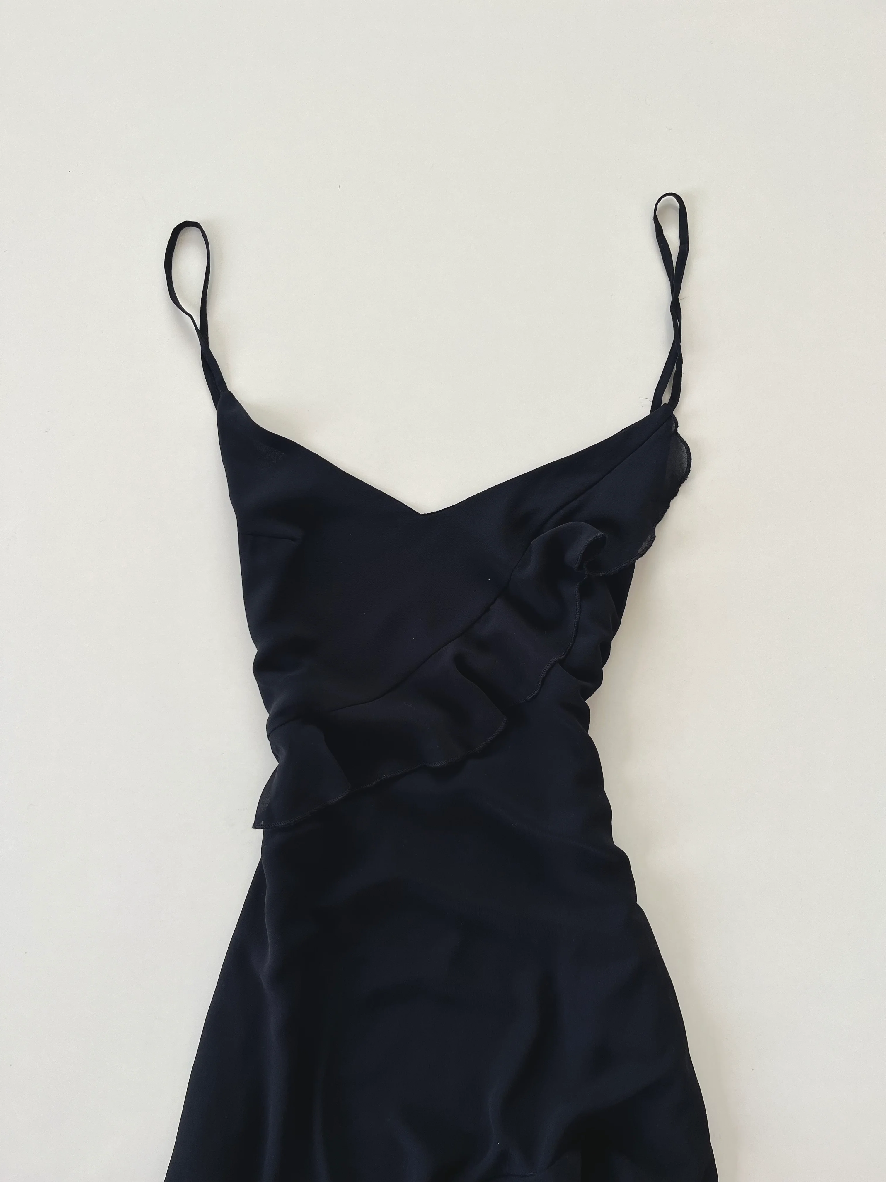 White Fox Ruffle Slip Dress-Bust 32 - Image 3