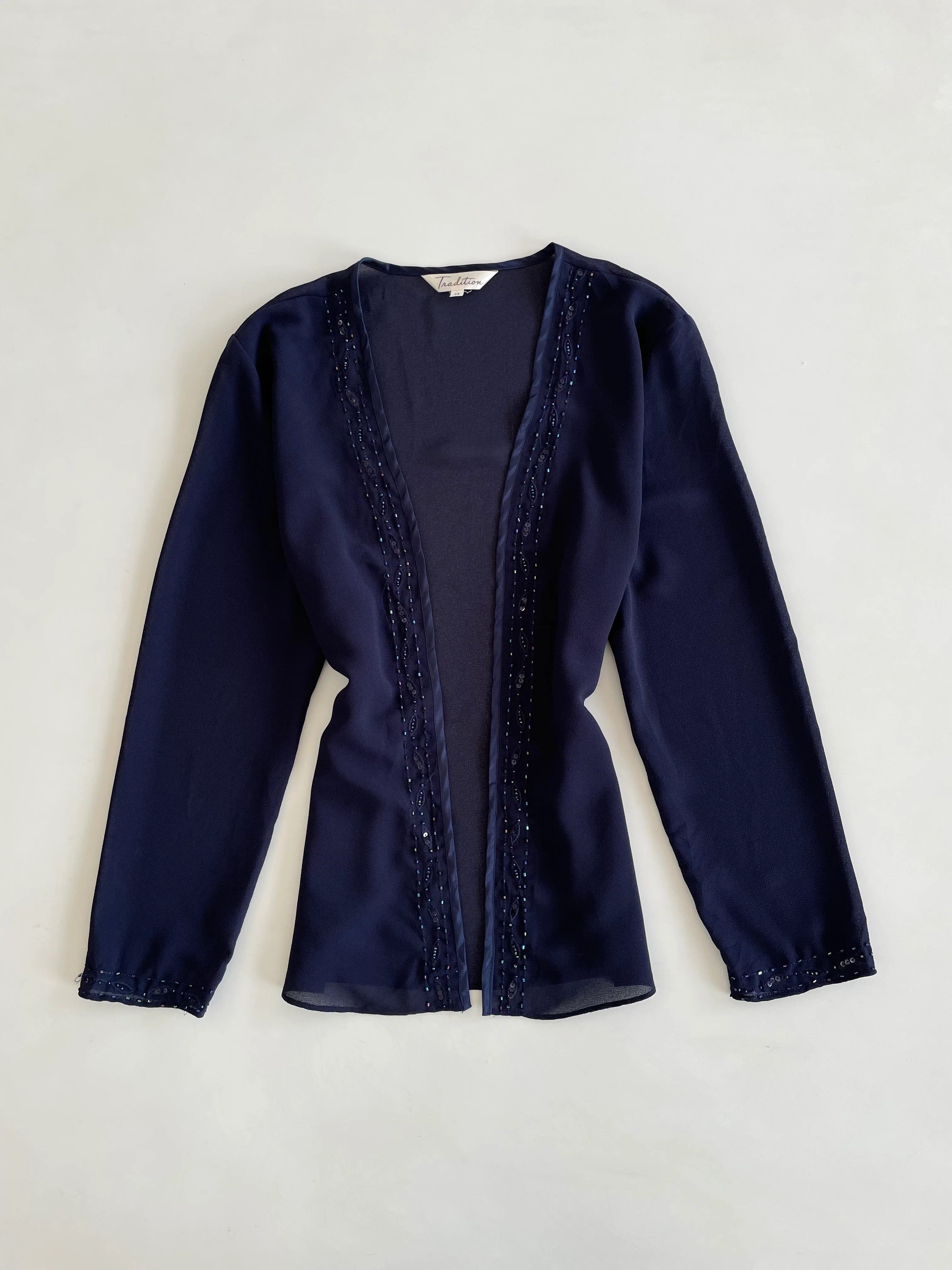 Tradition Sheer Embroidered Shrug-Bust 42