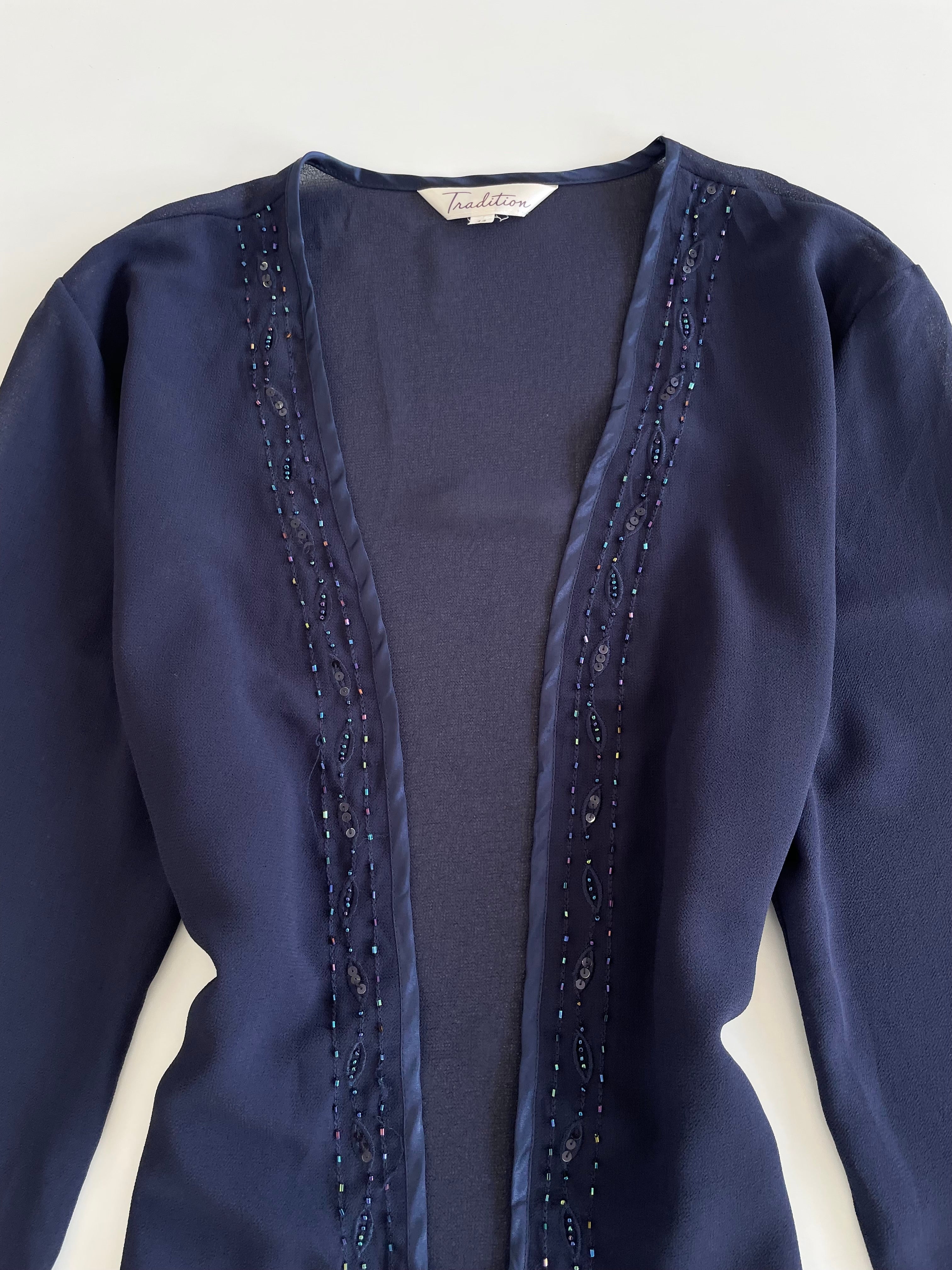 Tradition Sheer Embroidered Shrug-Bust 42 - Image 3