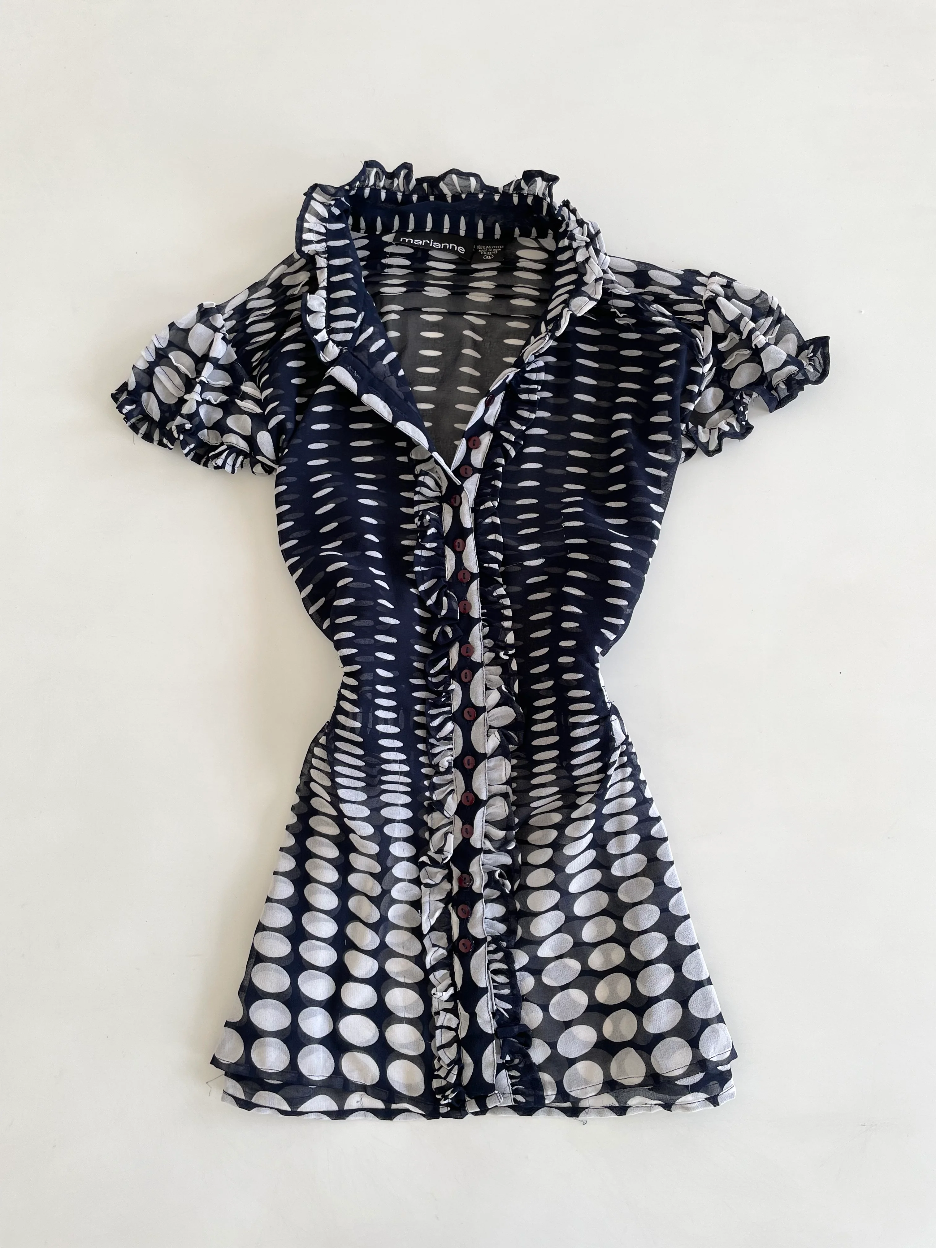 Marianne Sheer Ruffle Top-Bust 42