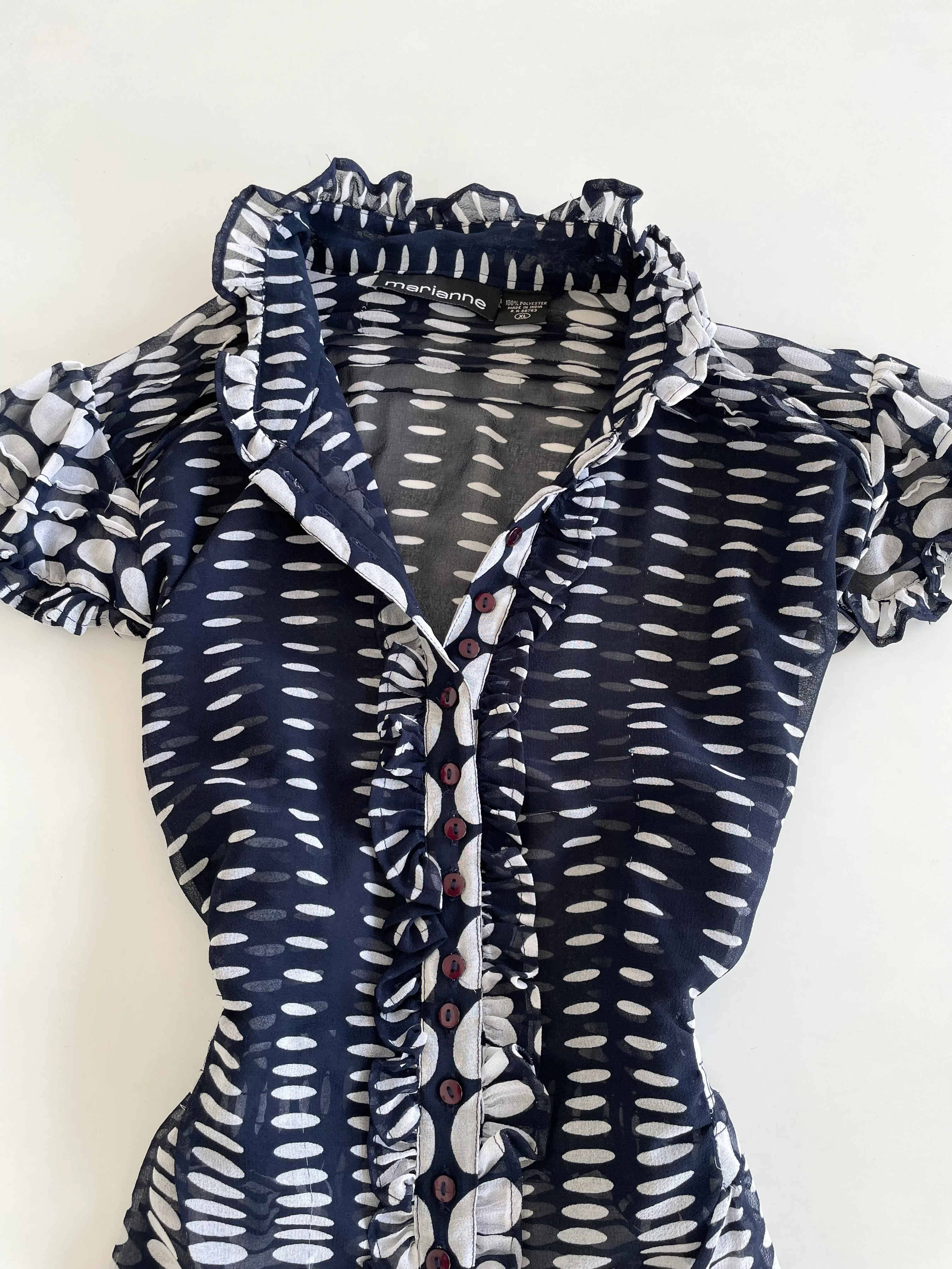 Marianne Sheer Ruffle Top-Bust 42 - Image 2