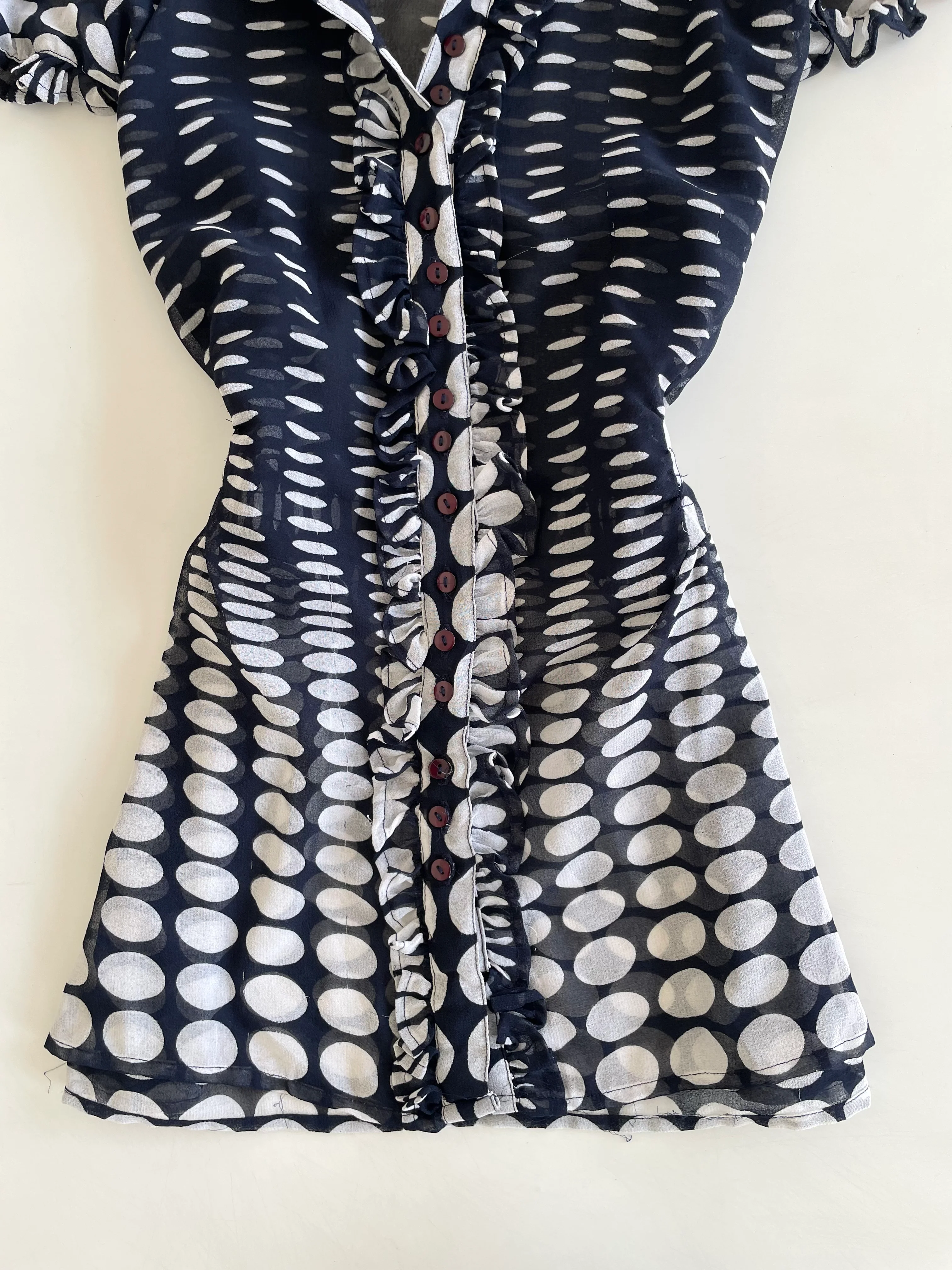 Marianne Sheer Ruffle Top-Bust 42 - Image 3