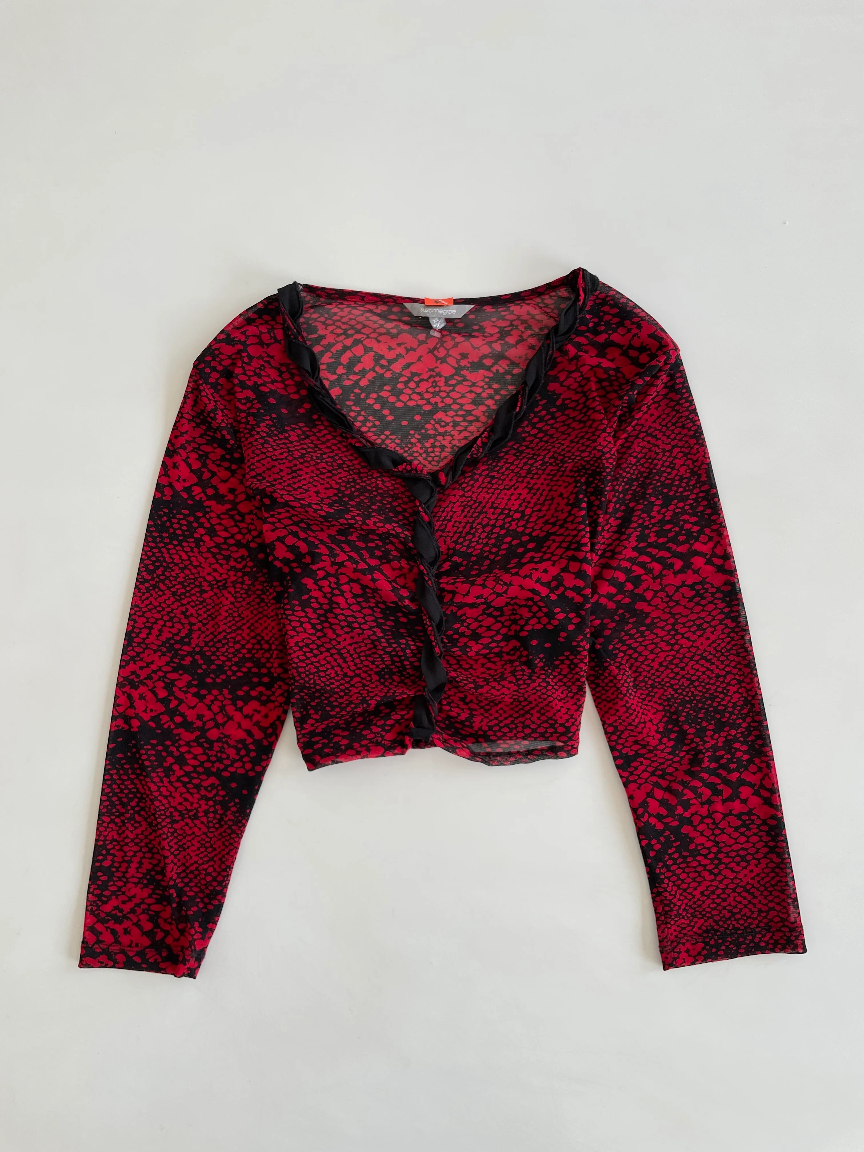 Suzannegrae Lacy Sheer Top-Bust 42