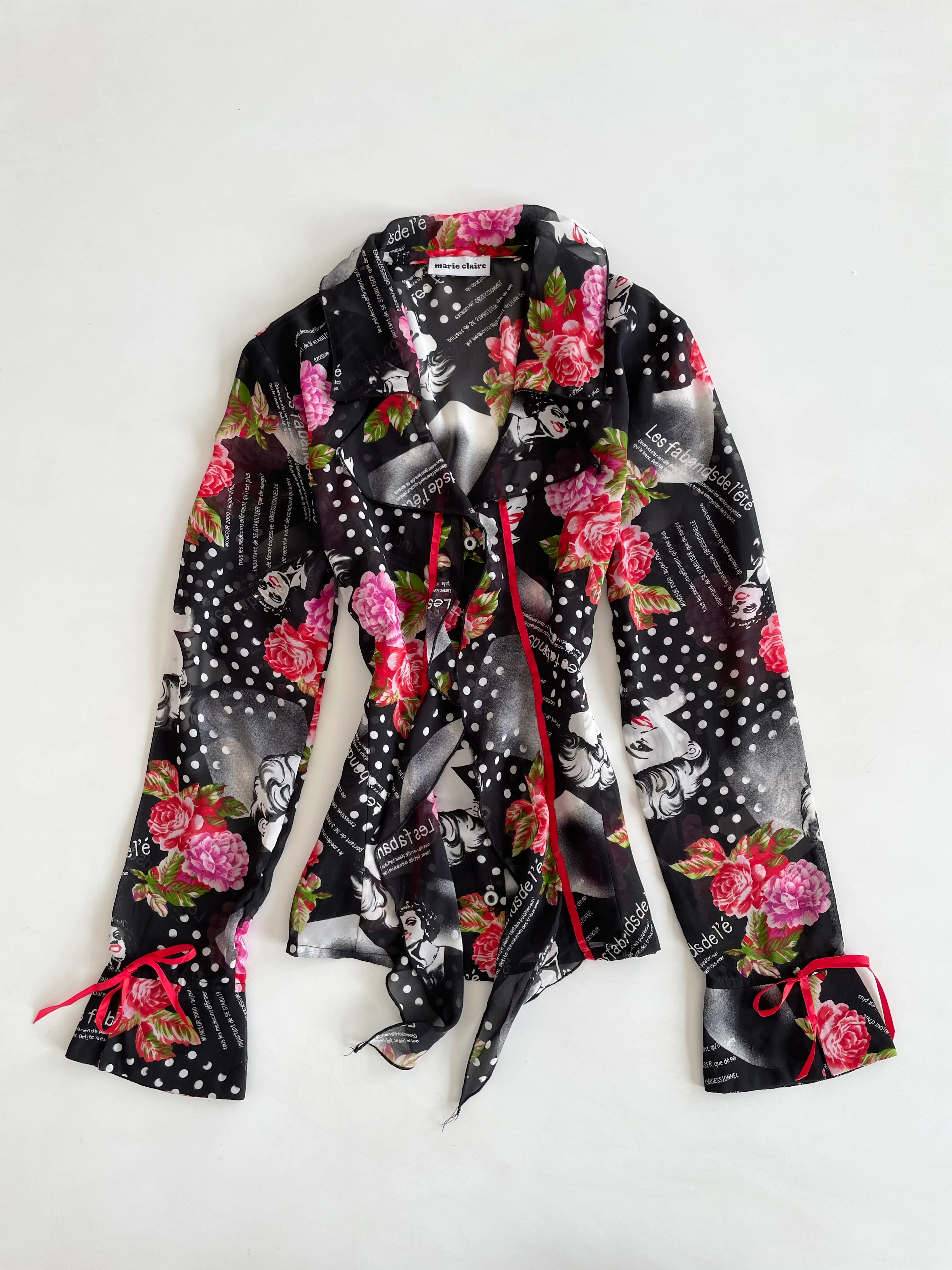 Marie Claire Vintage Sheer Shirt -Bust 26