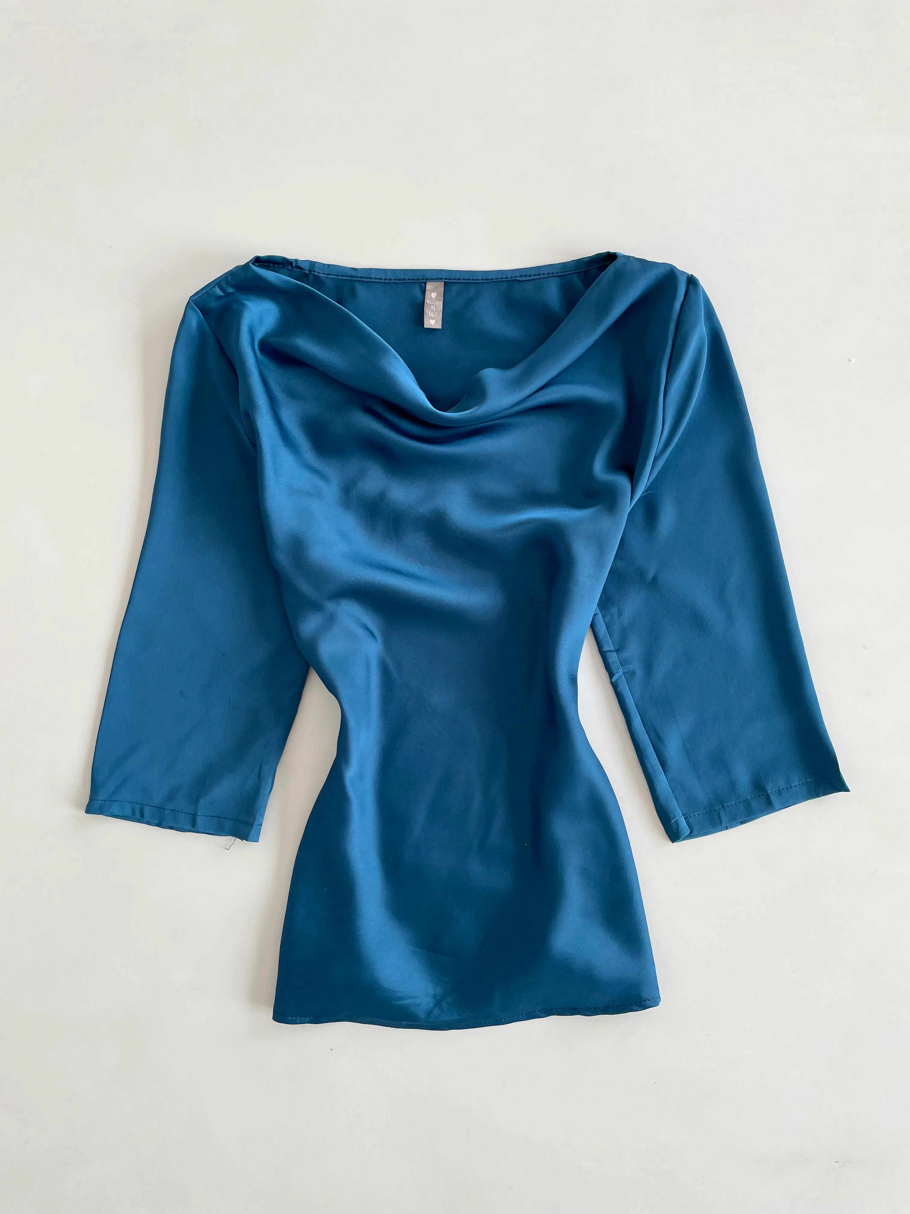 Satin Cowl Neck Top-Bust 36