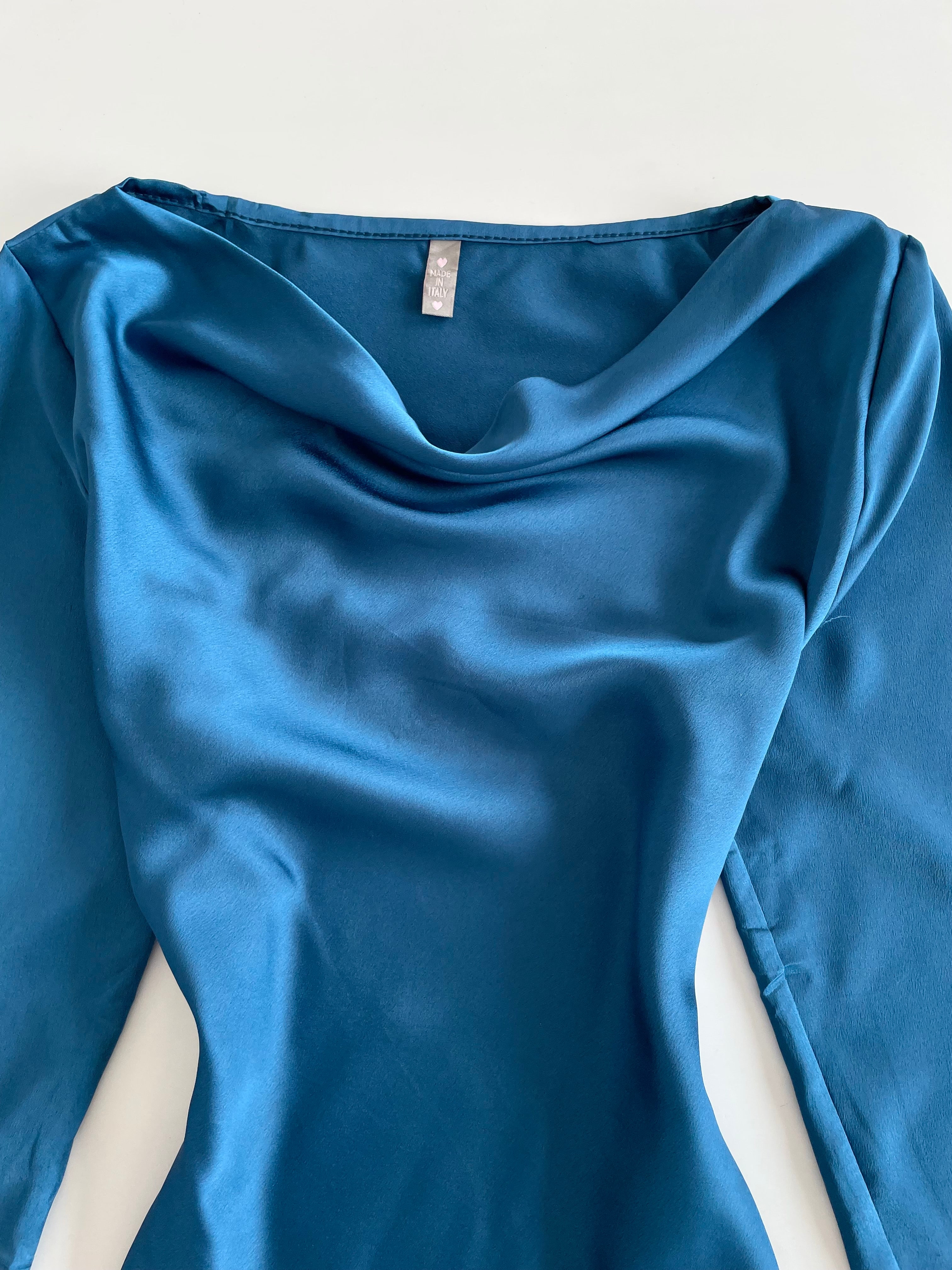Satin Cowl Neck Top-Bust 36 - Image 2