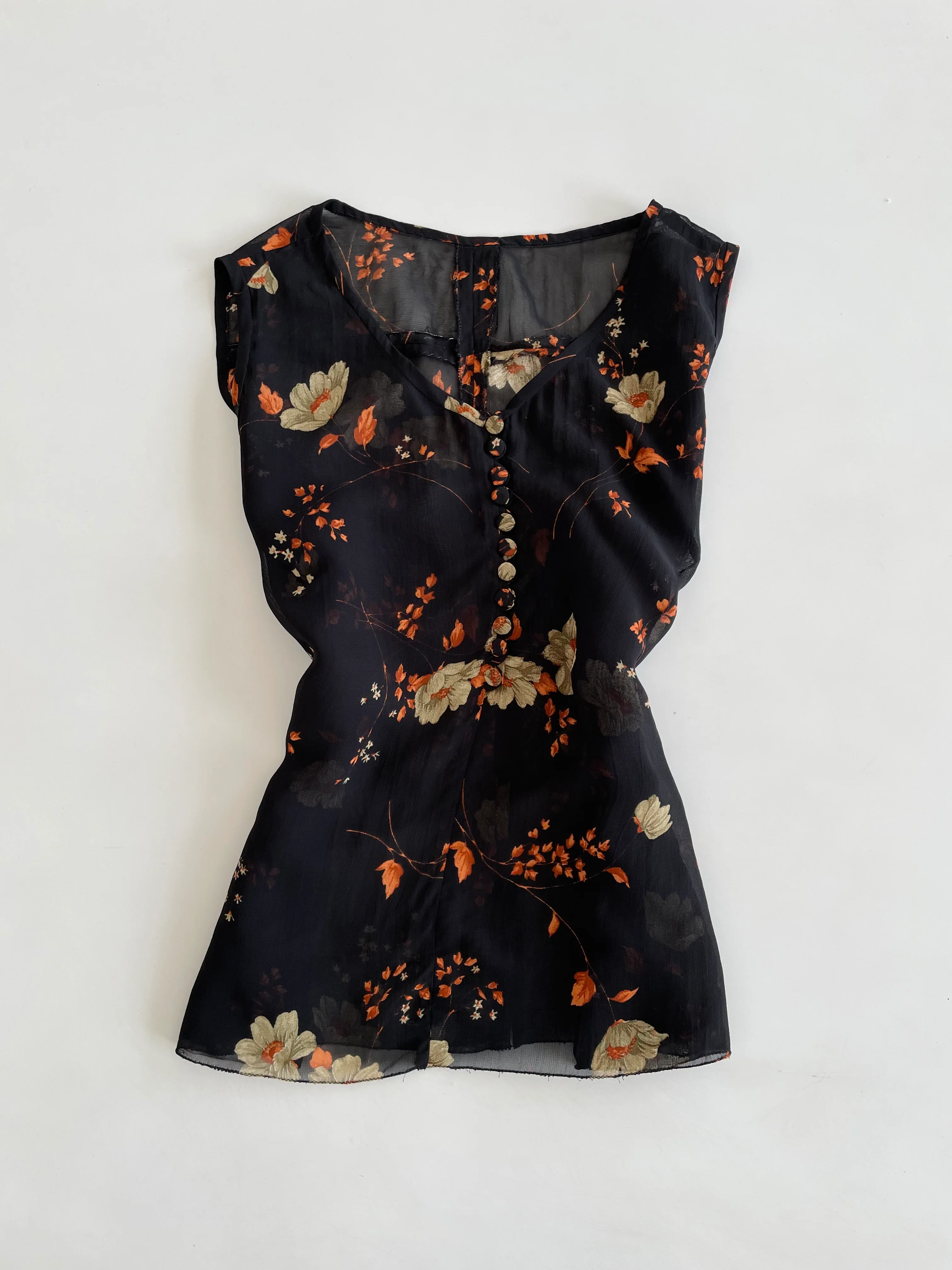 Vintage Sheer Top-Bust 42