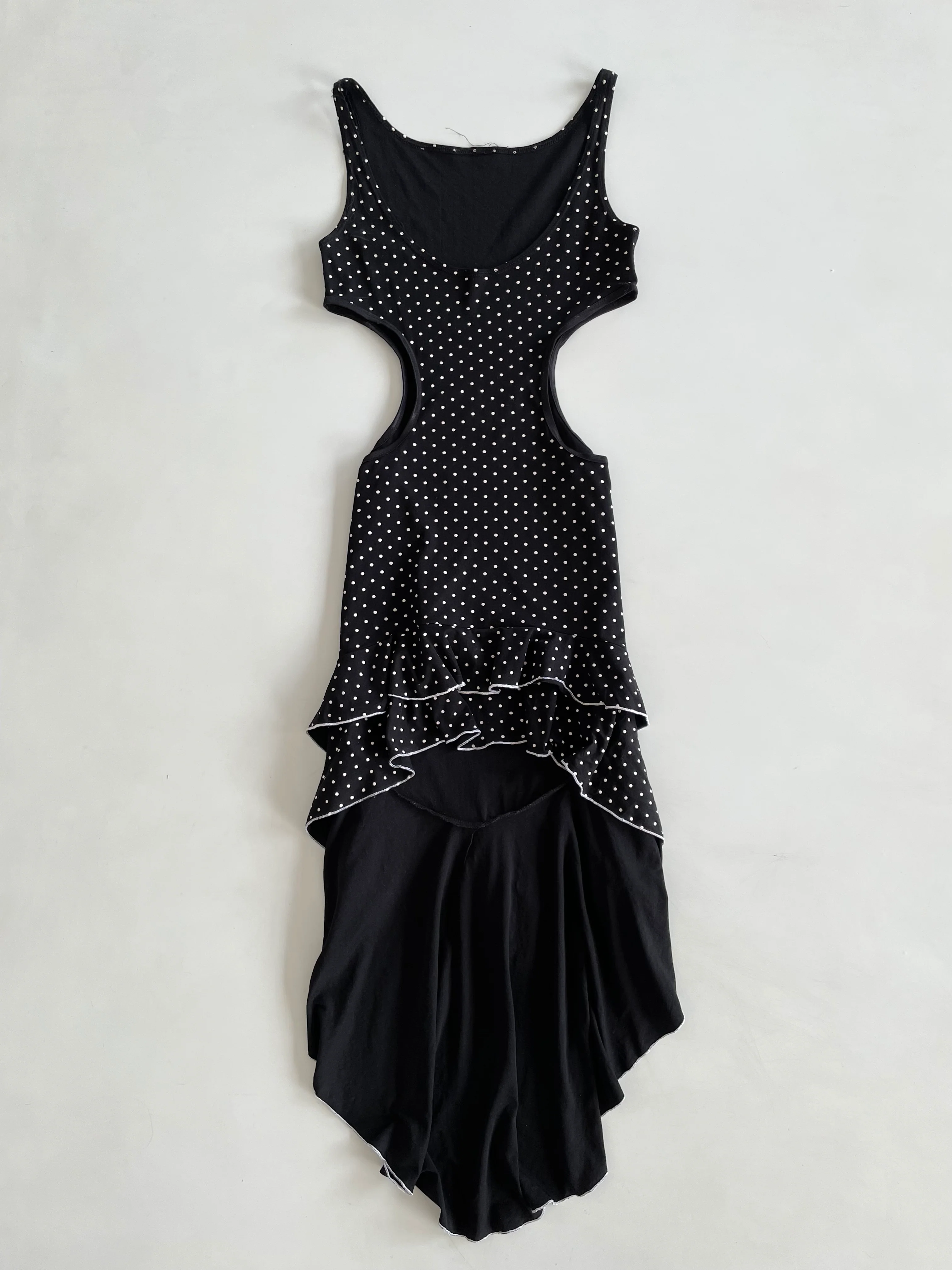 Cutout Polka Dot Dress-Bust 30 to 32