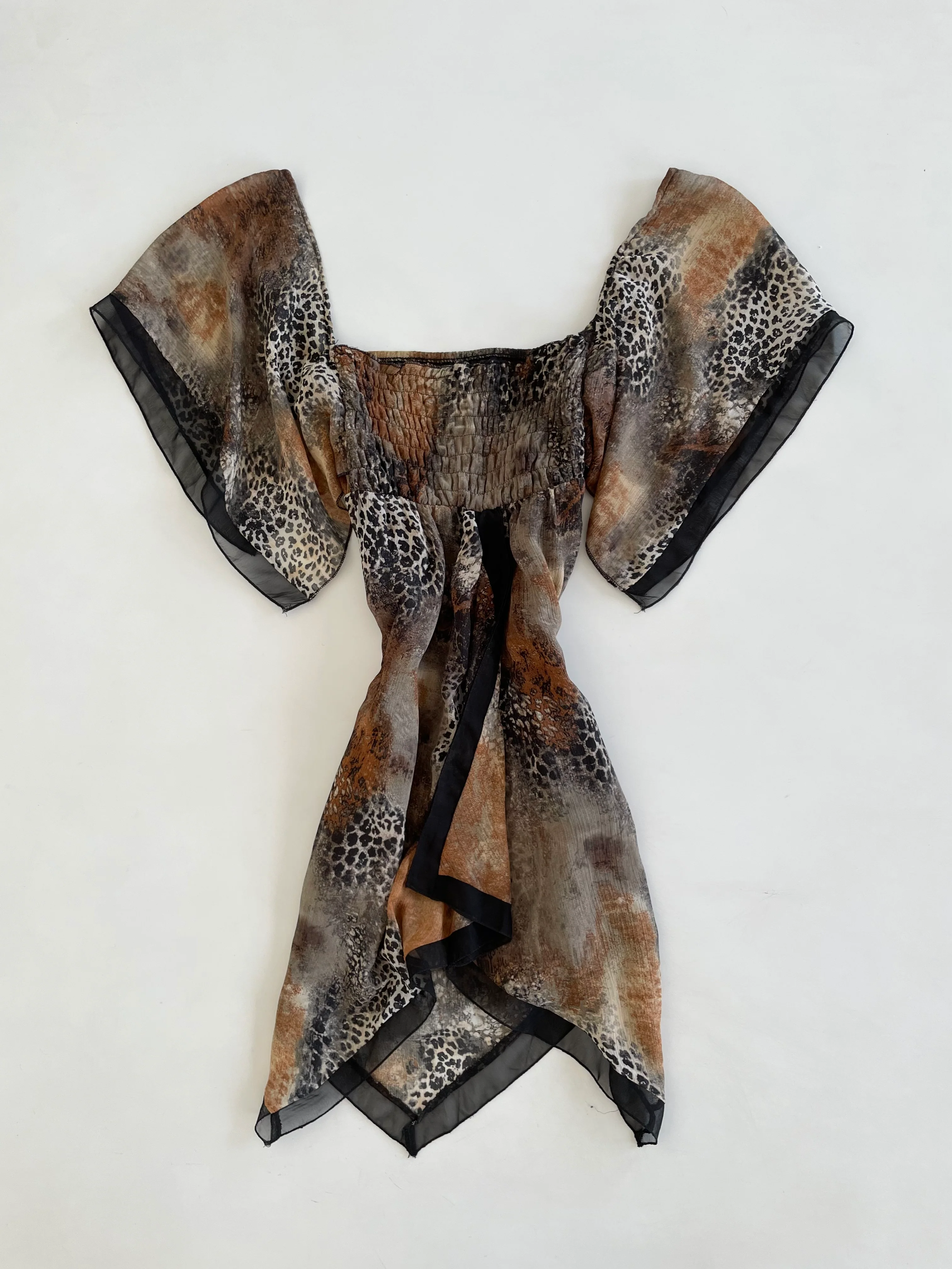 Asymmetric Sheer Dress-Bust 38 to 40