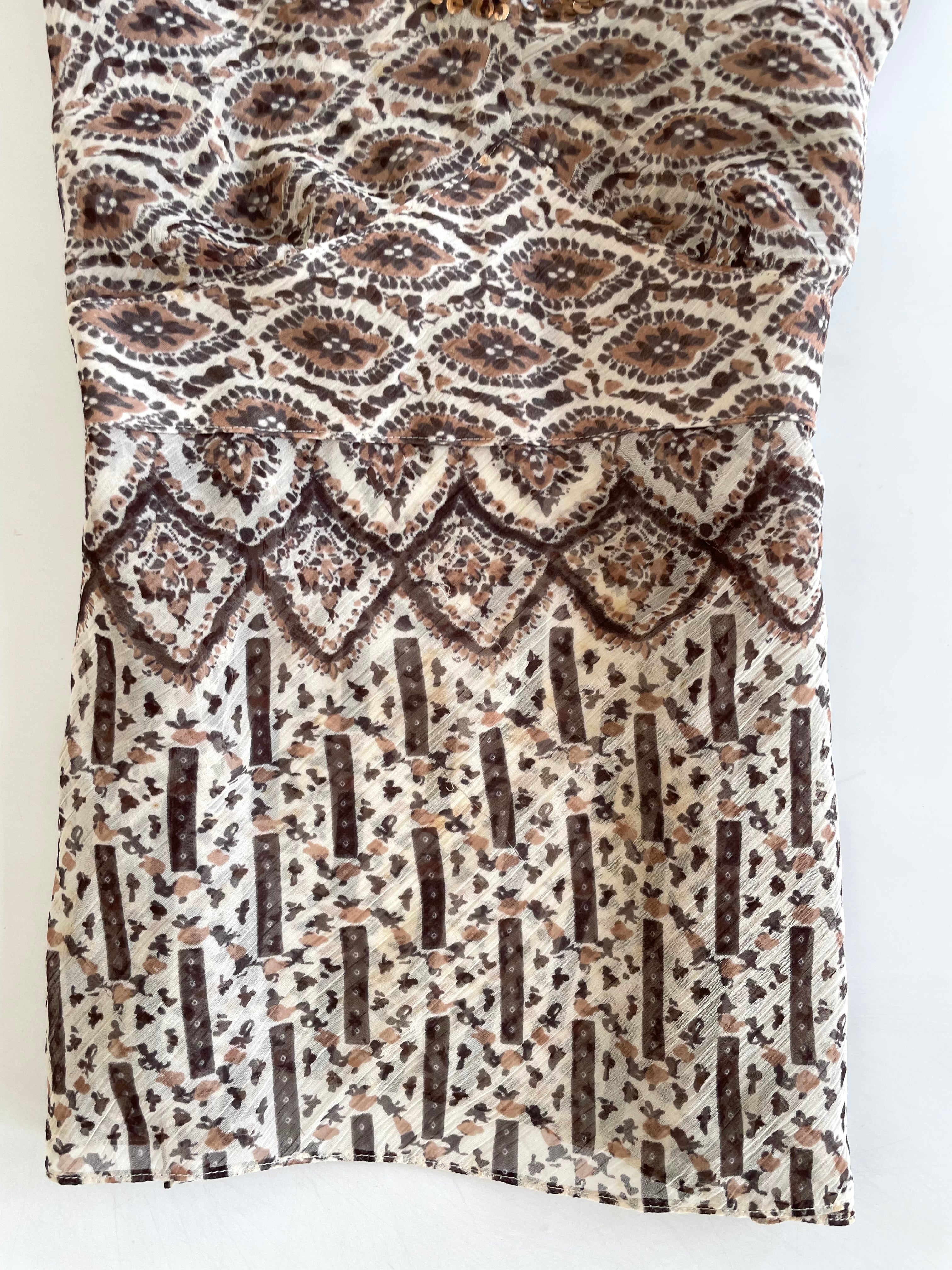 Embroidered Sheer Top-Bust 34 - Image 3