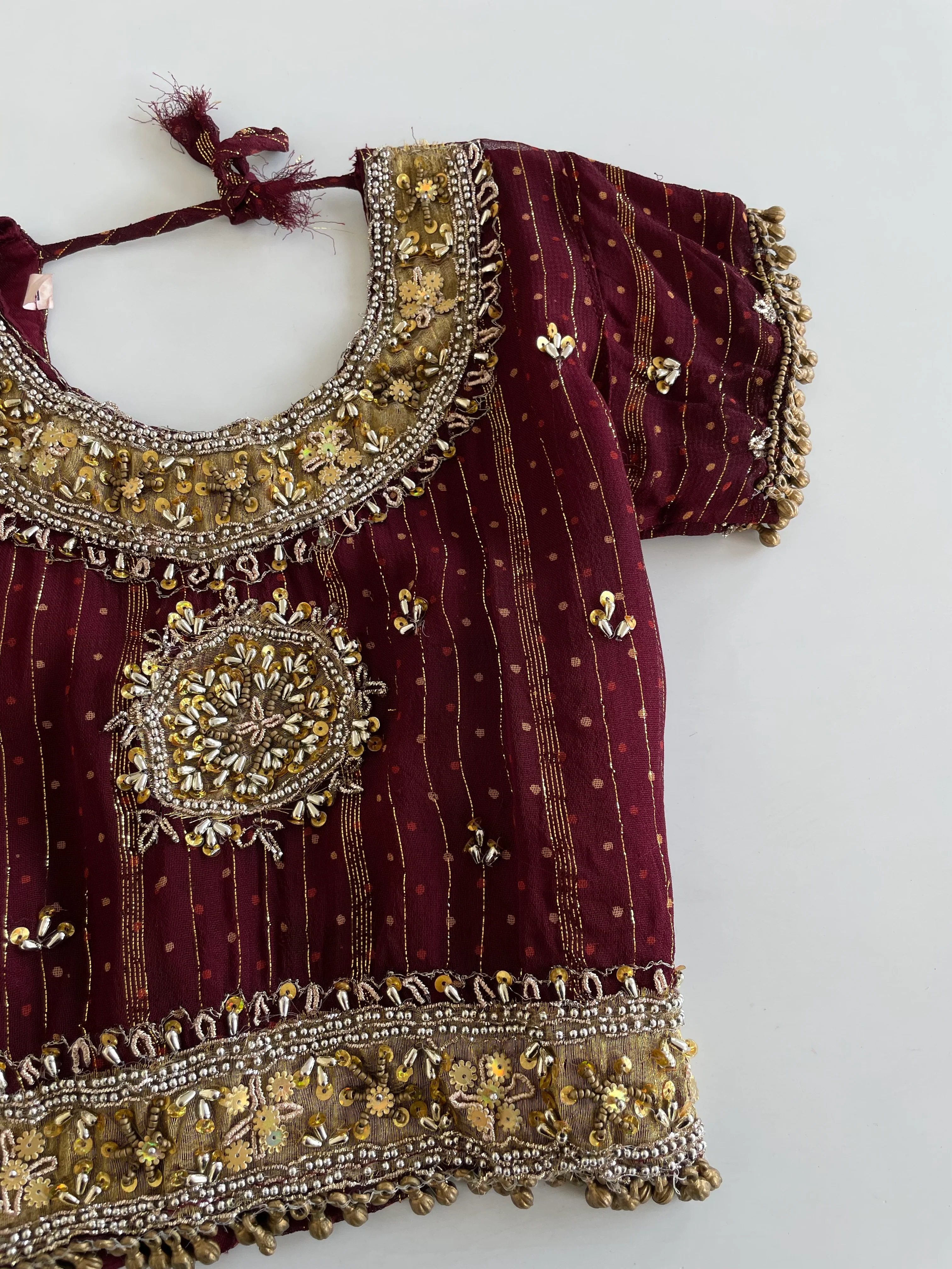 Hand Embroidered Desi Top-Bust 30 - Image 3