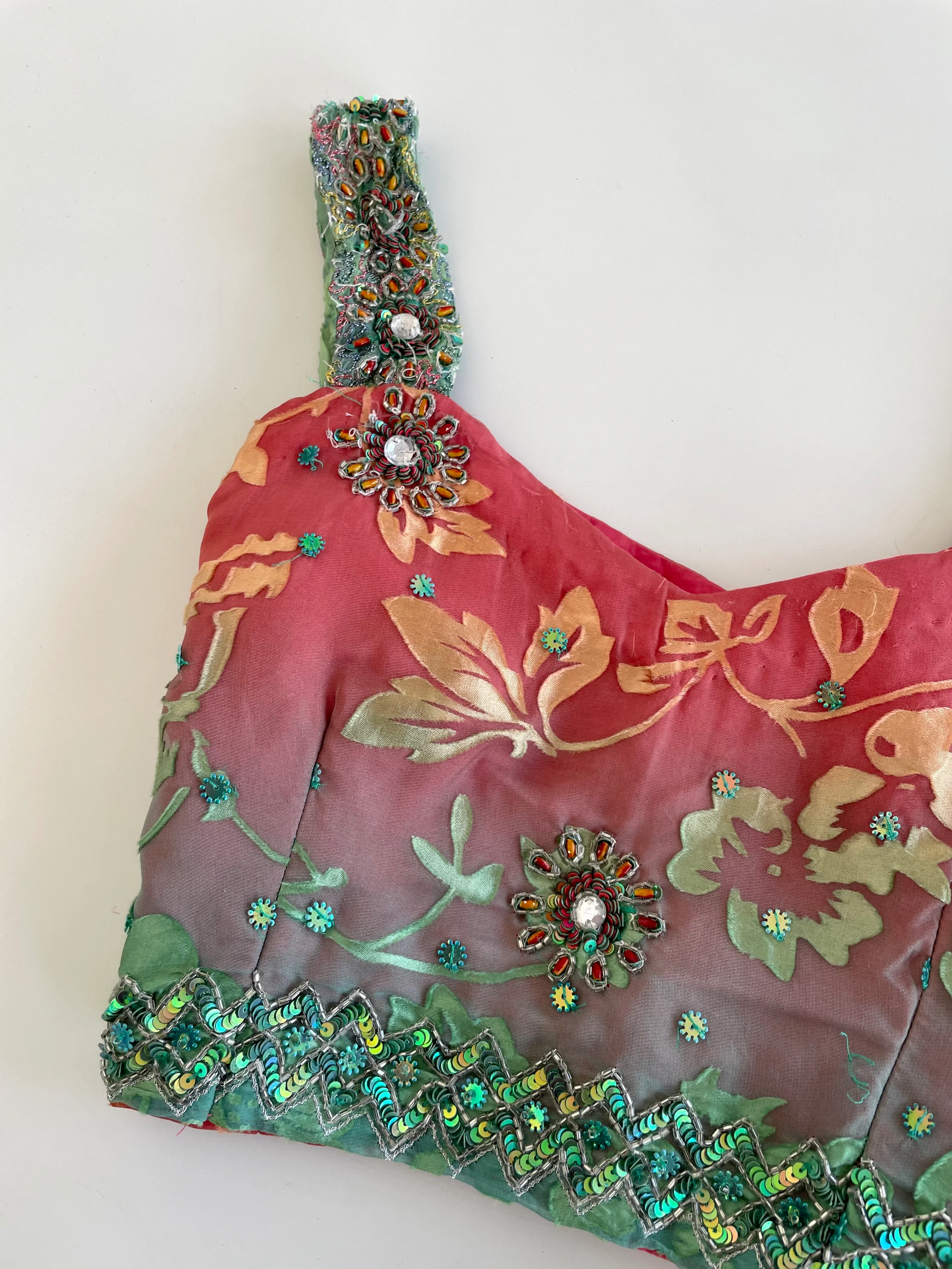 Heavily Hand Embroidered Desi Top-Bust 32 - Image 2
