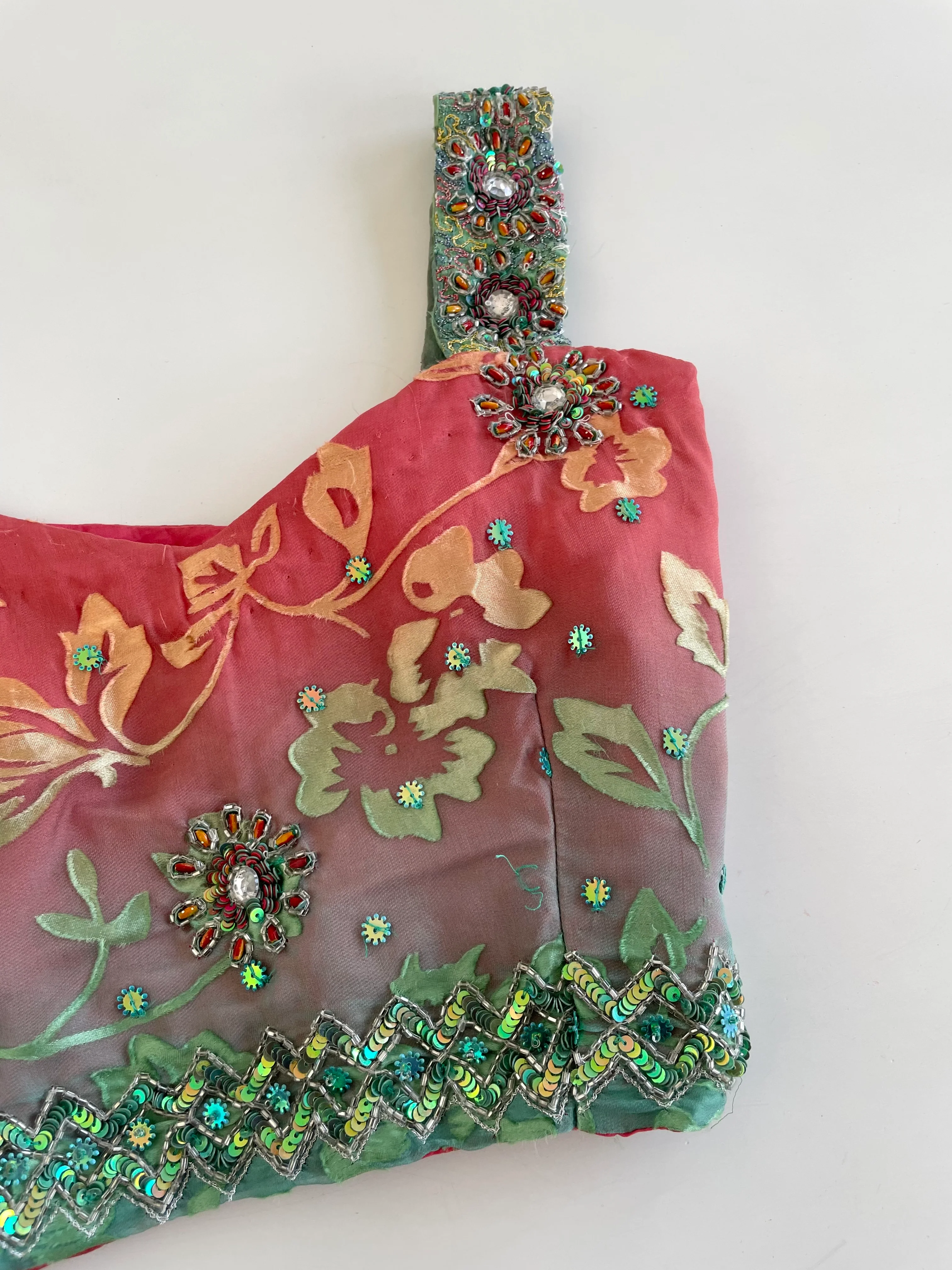 Heavily Hand Embroidered Desi Top-Bust 32 - Image 3